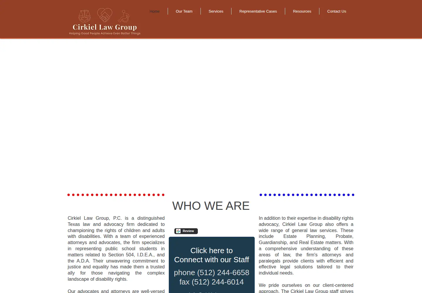 Captured homepage of cirkielaw.com in the current scan