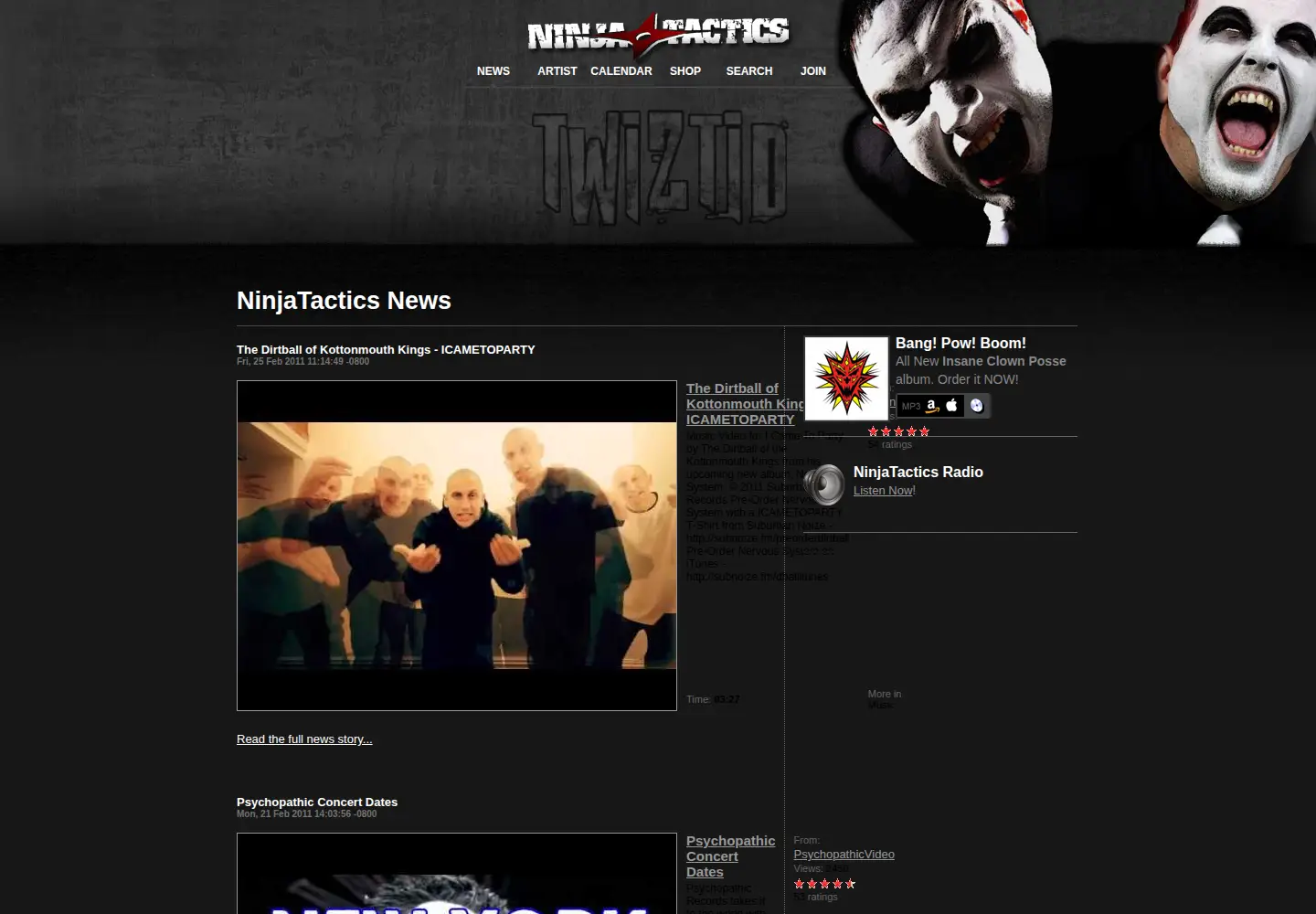 Screenshot of ninjatactics.net
