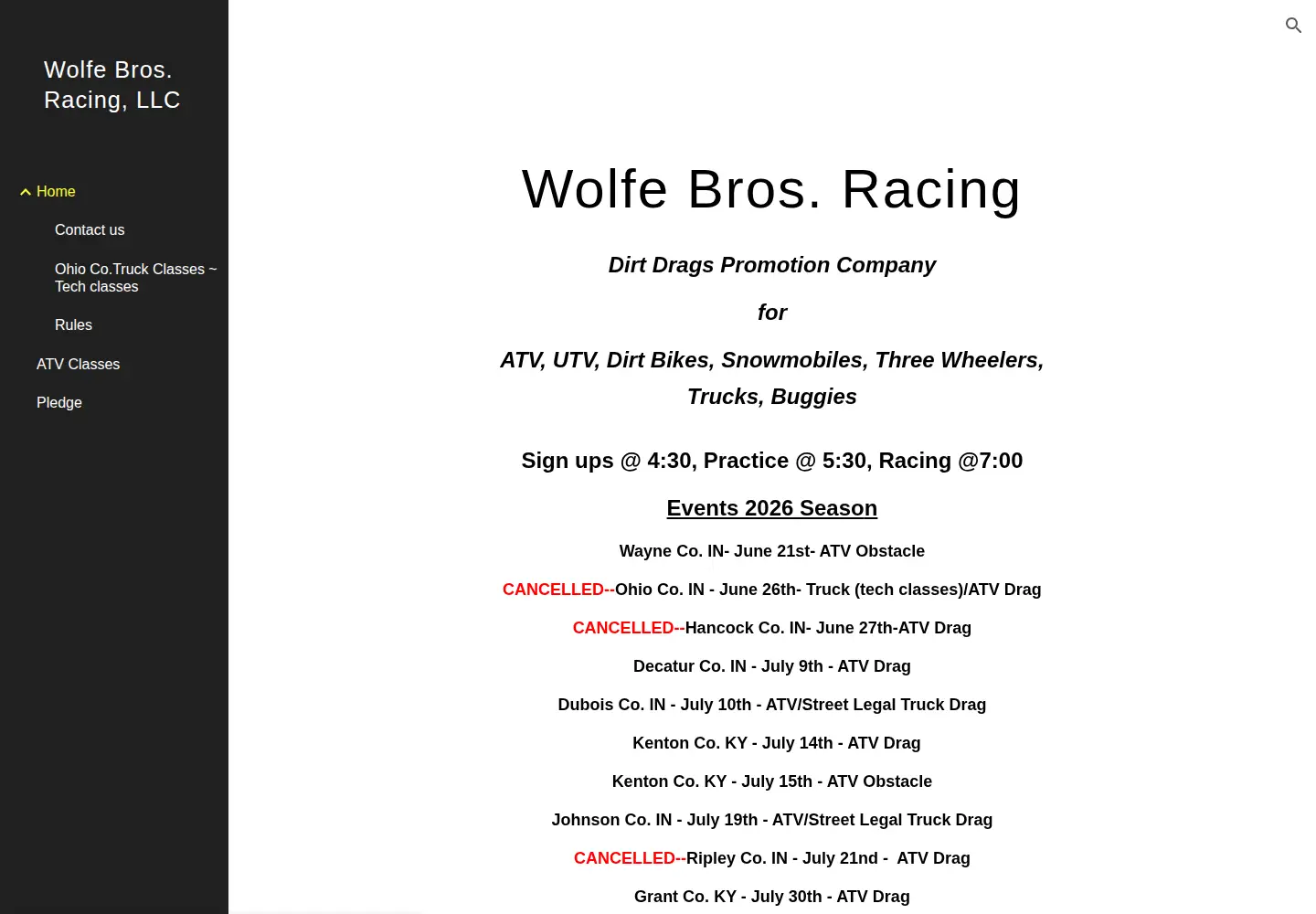 Screenshot of wolfebros.com