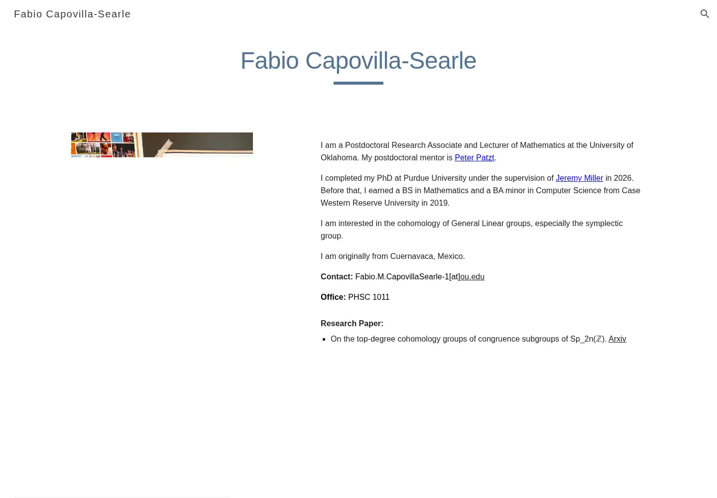 Screenshot of fabiocapovillasearle.com