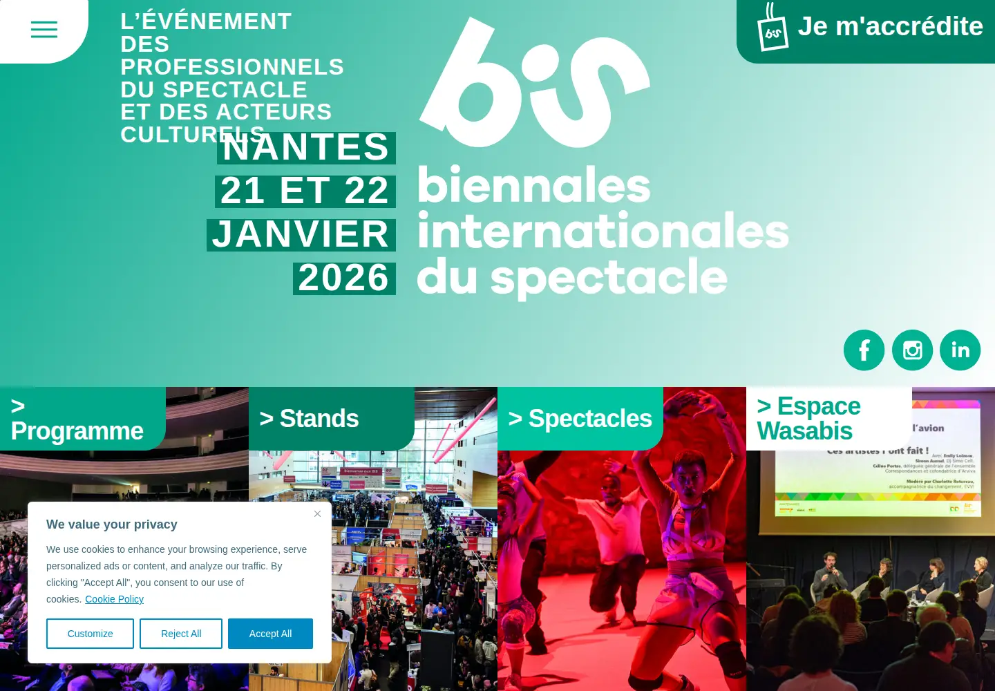 Captured homepage of bis2026.fr in the current scan