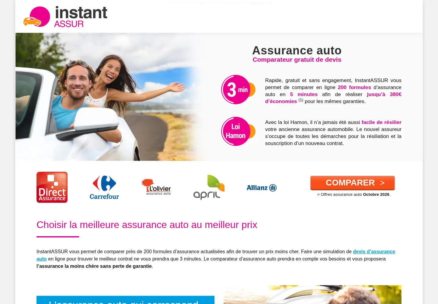 Screenshot of instantassur.com