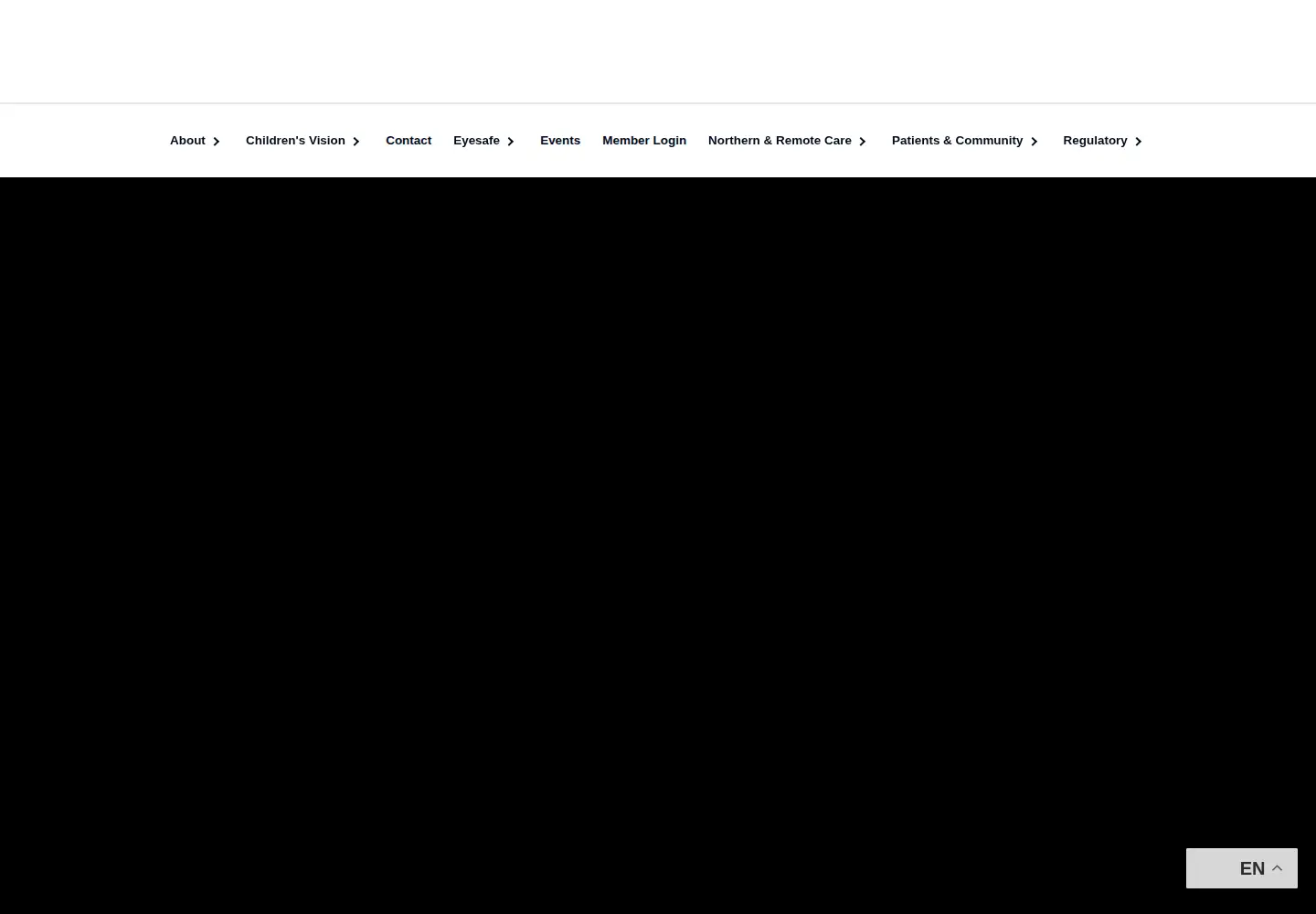 Captured homepage of optometrists.mb.ca in the current scan