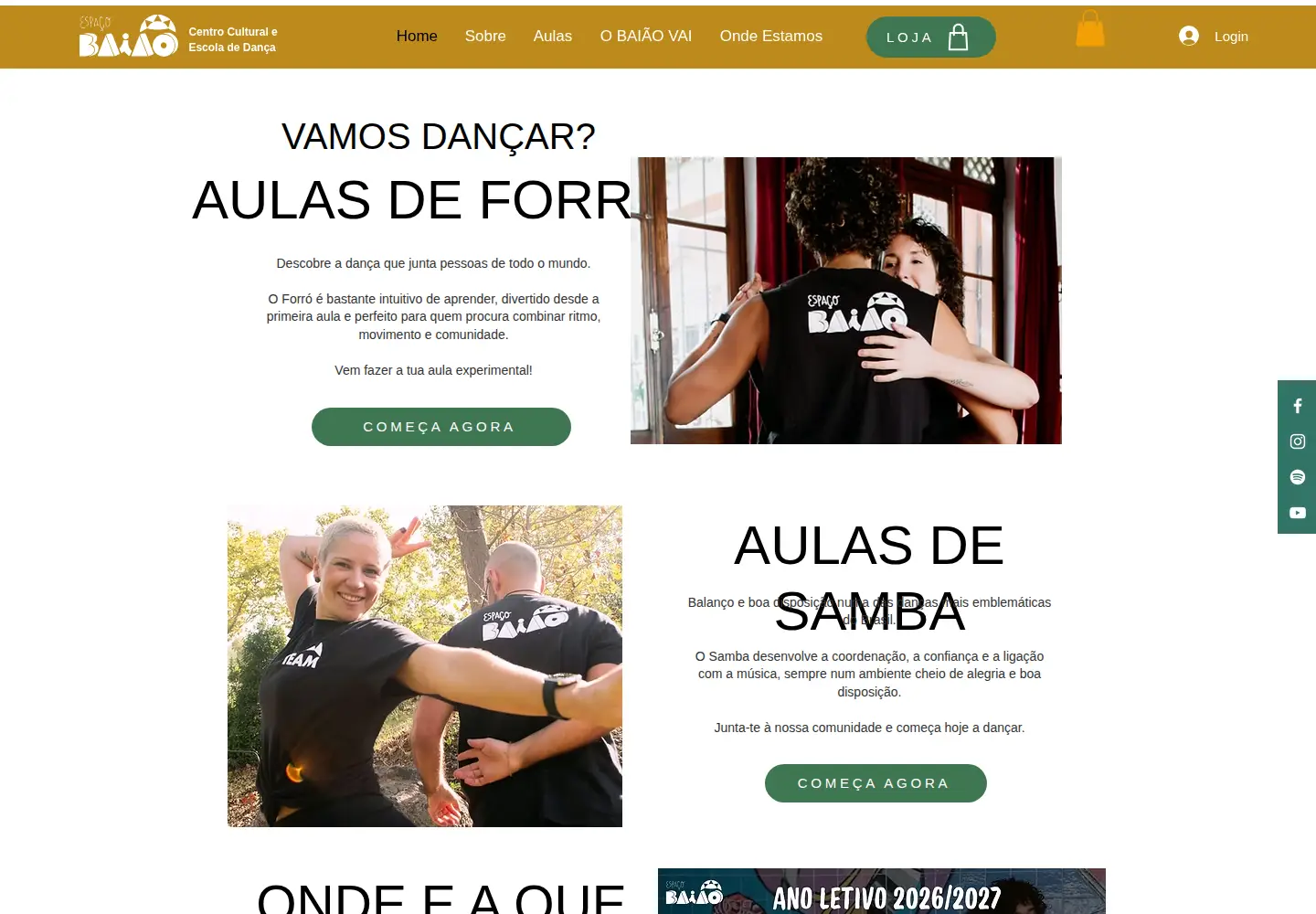 Captured homepage of espacobaiao.com in the current scan