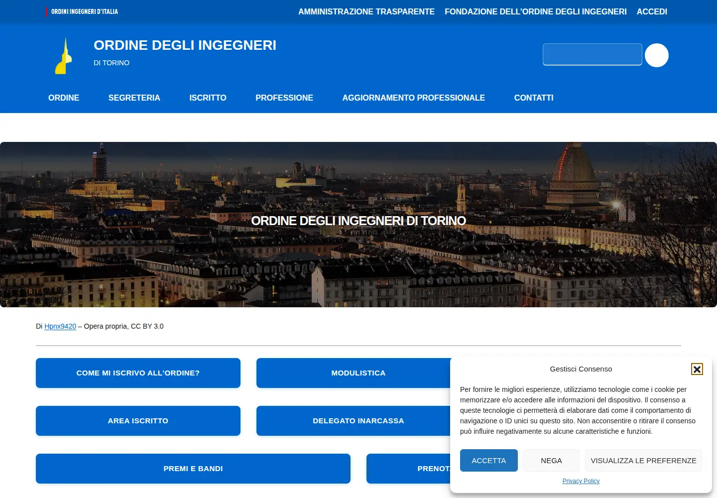 Screenshot of ording.torino.it