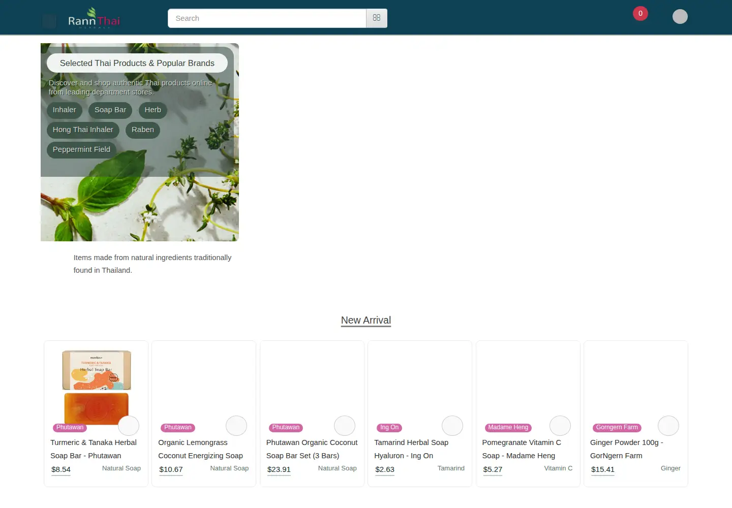 Screenshot of rannthai.com