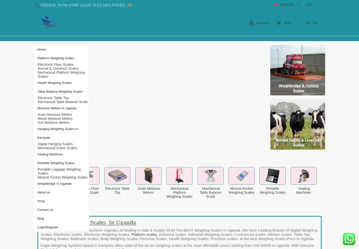 Screenshot of eagleweighingsystems.com