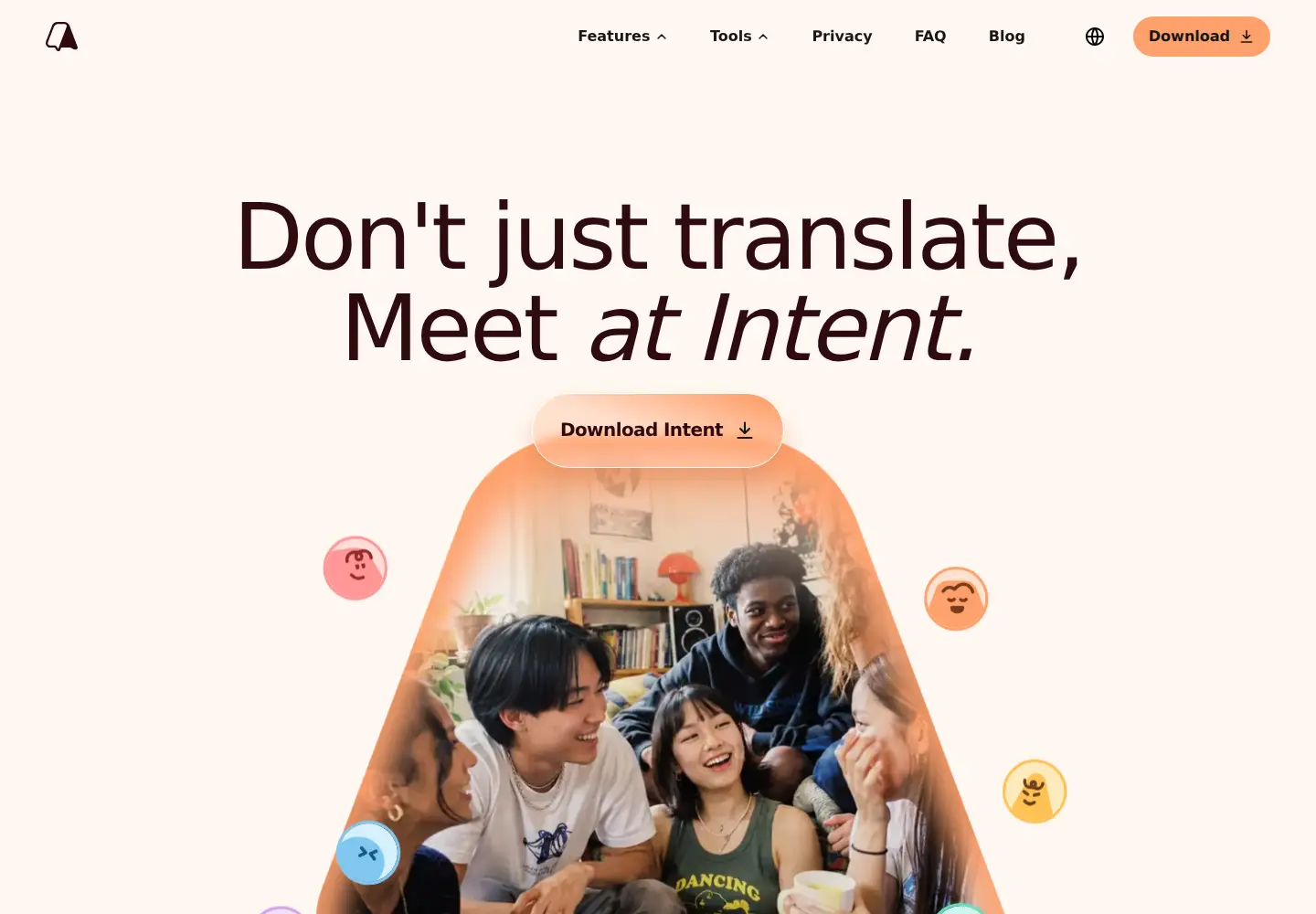 Screenshot of intent.app
