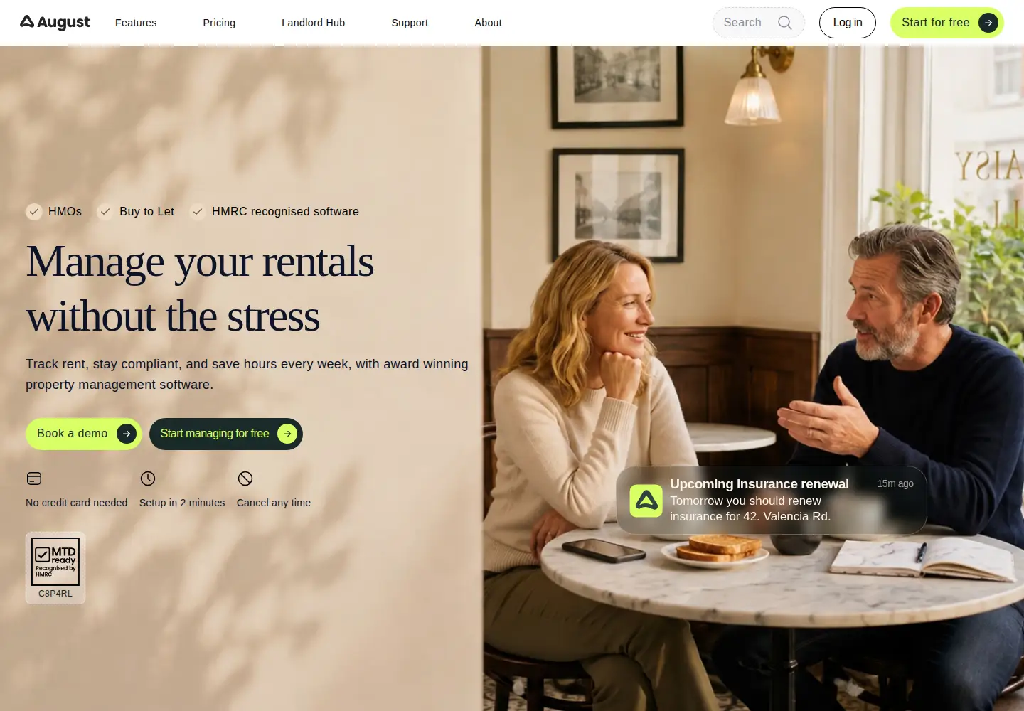 Screenshot of augustapp.com