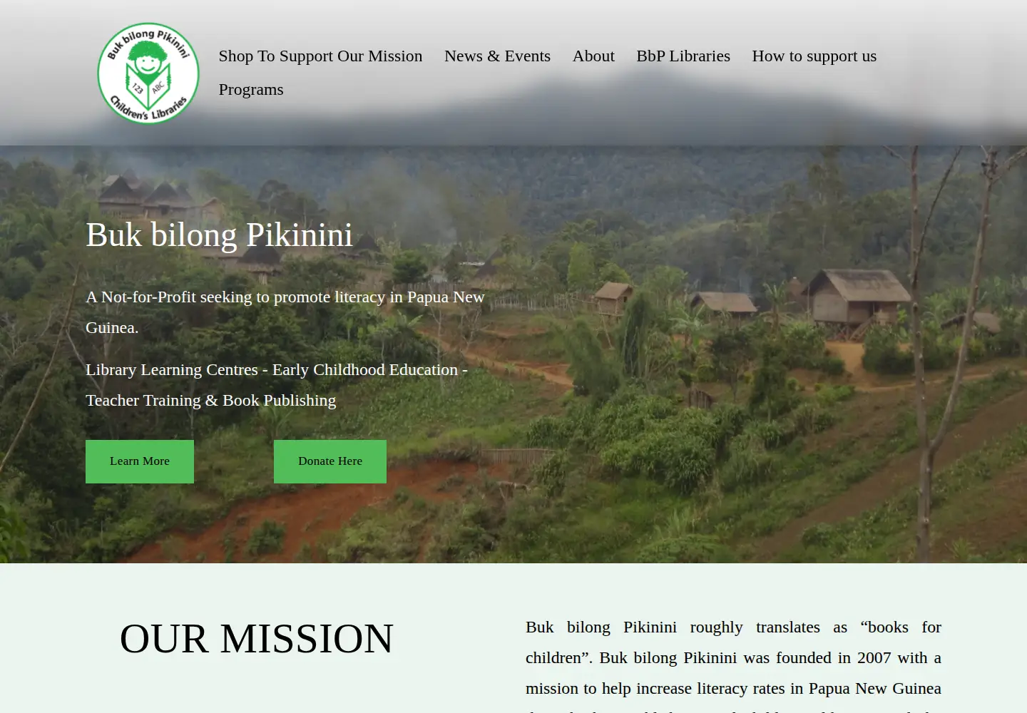 Screenshot of bukbilongpikinini.org
