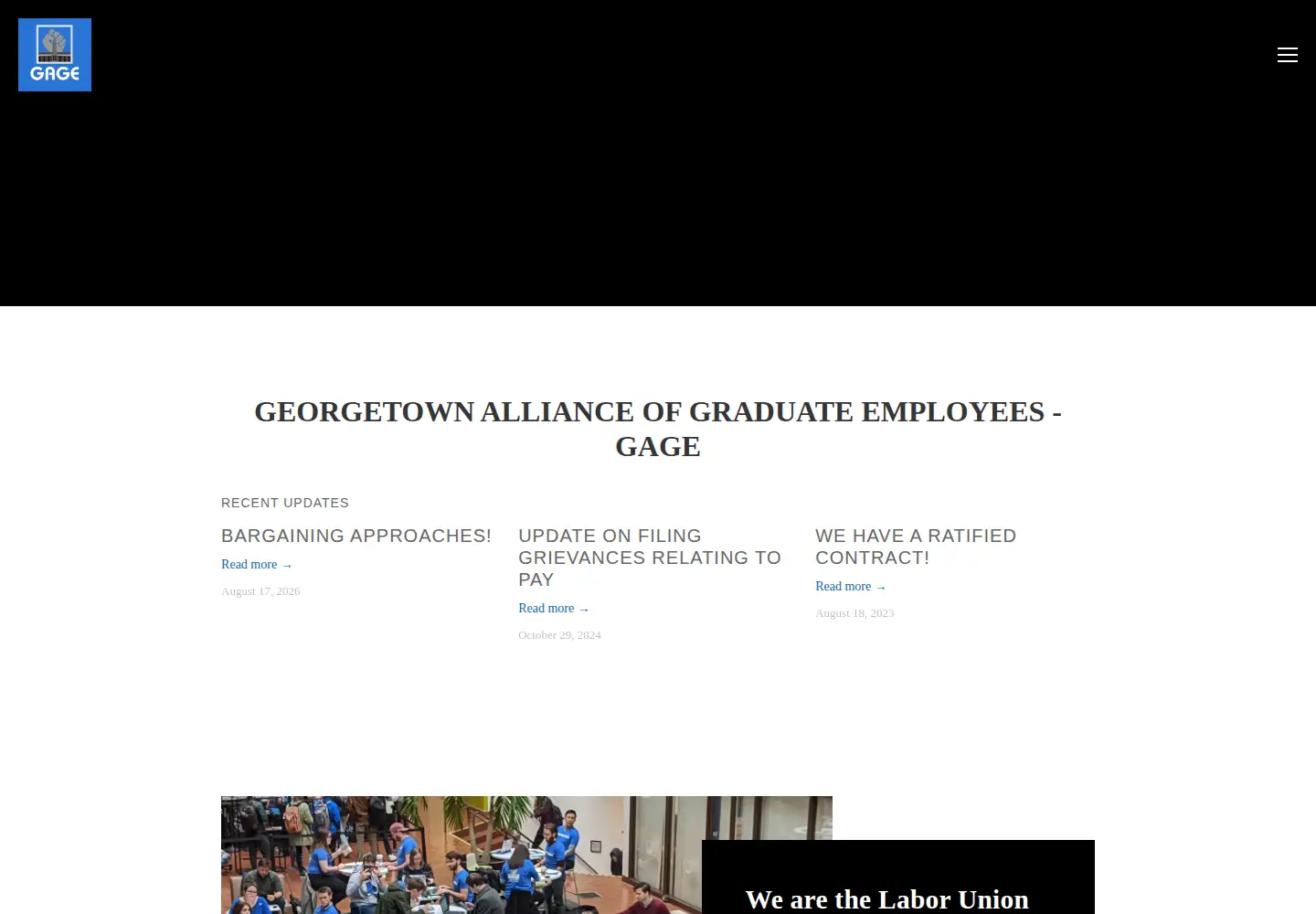 Screenshot of wearegage.org