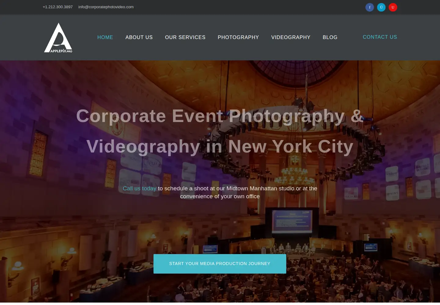 Screenshot of corporatephotovideo.com