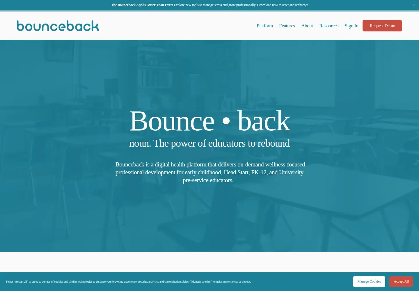 Screenshot of mybounceback.com
