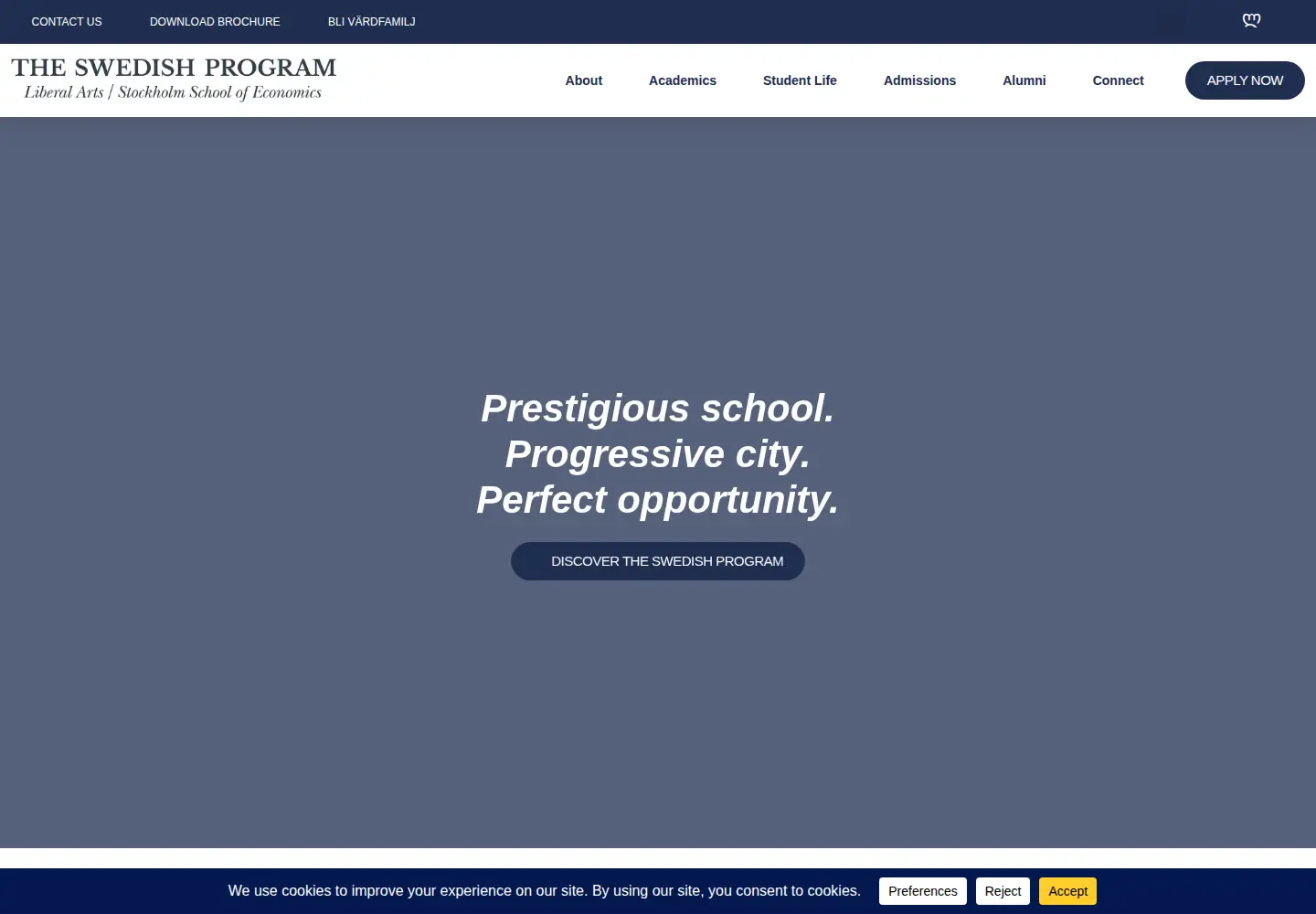 Captured homepage of swedishprogram.org in the current scan