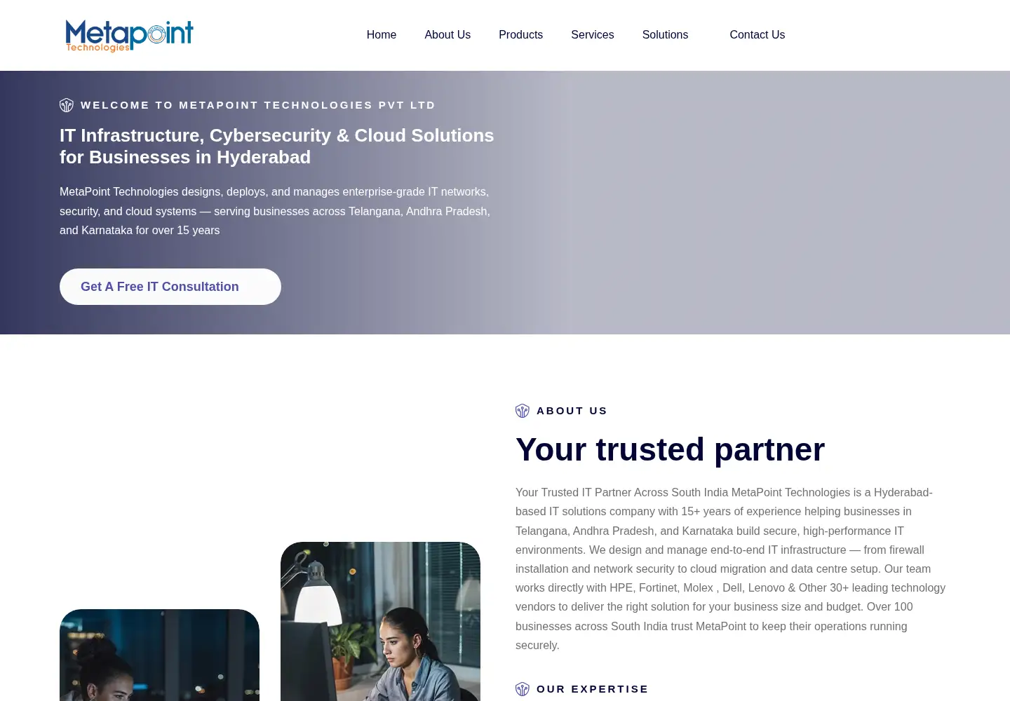 Screenshot of metapoint.in
