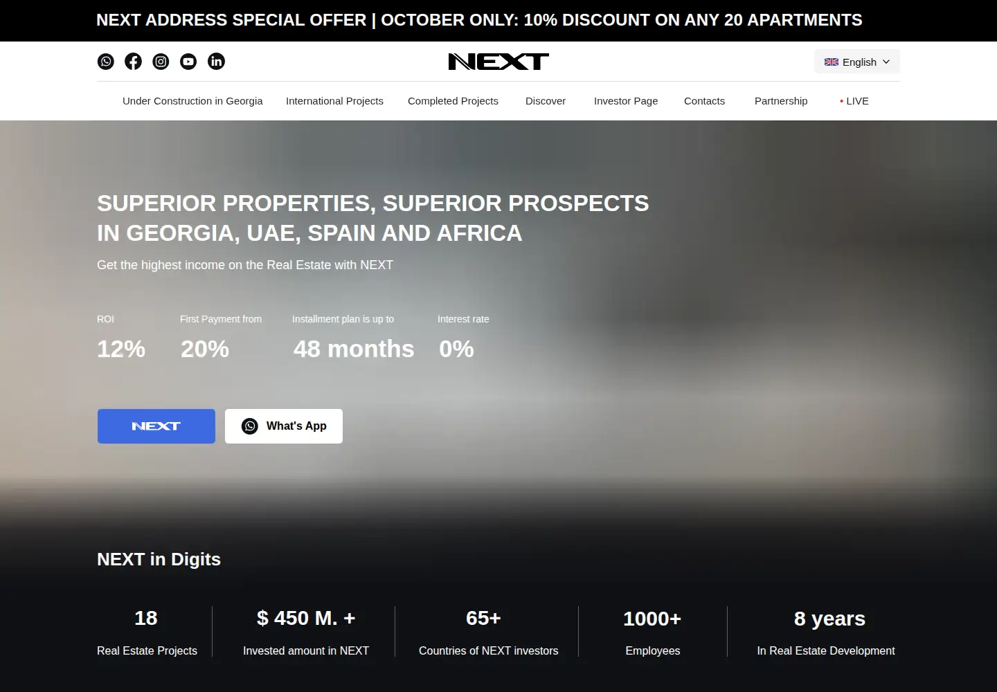 Captured homepage of next-property.com in the current scan