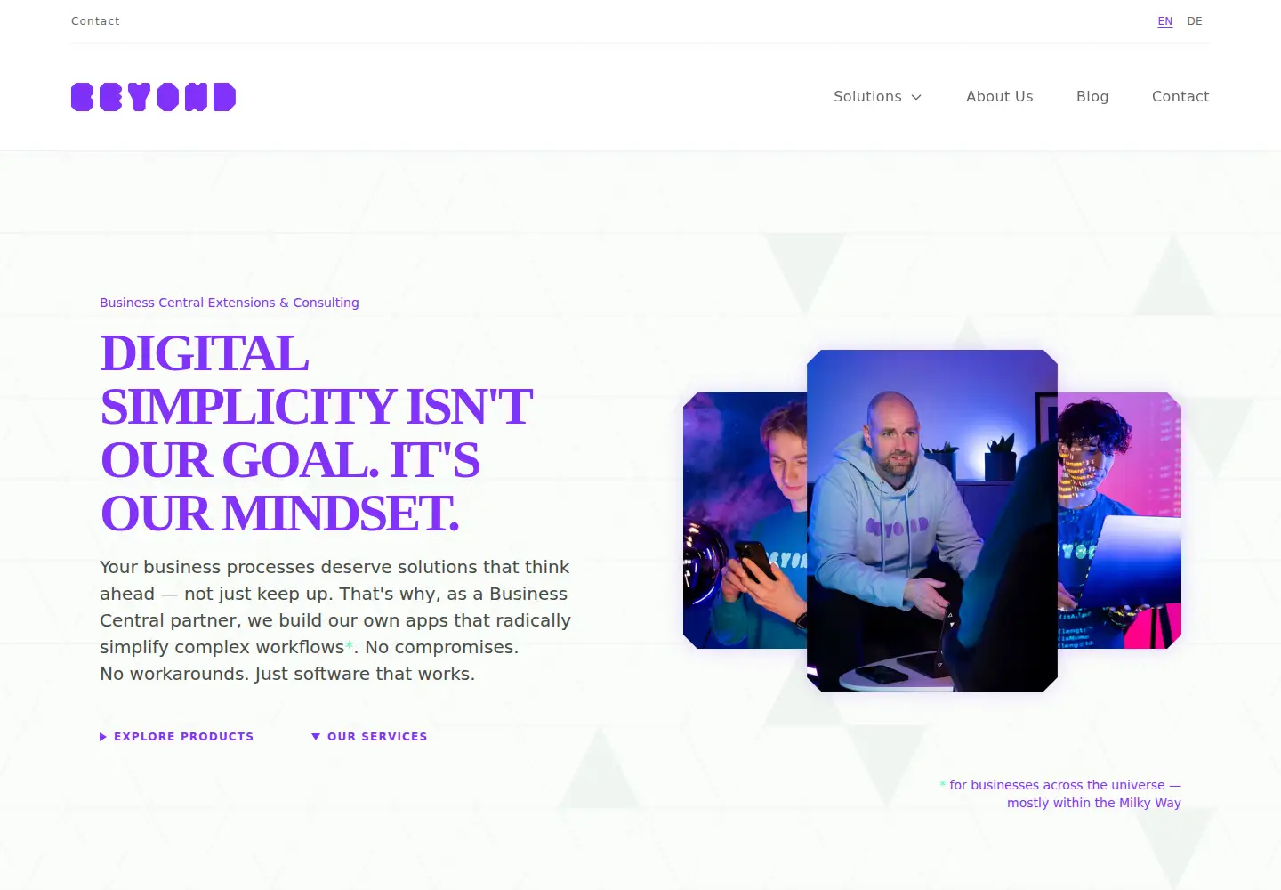 Captured homepage of beyondit.gmbh in the current scan