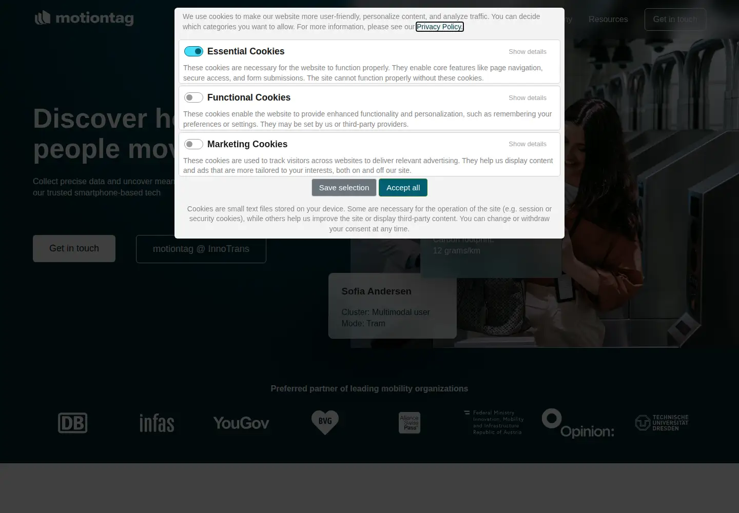 Screenshot of motiontag.com