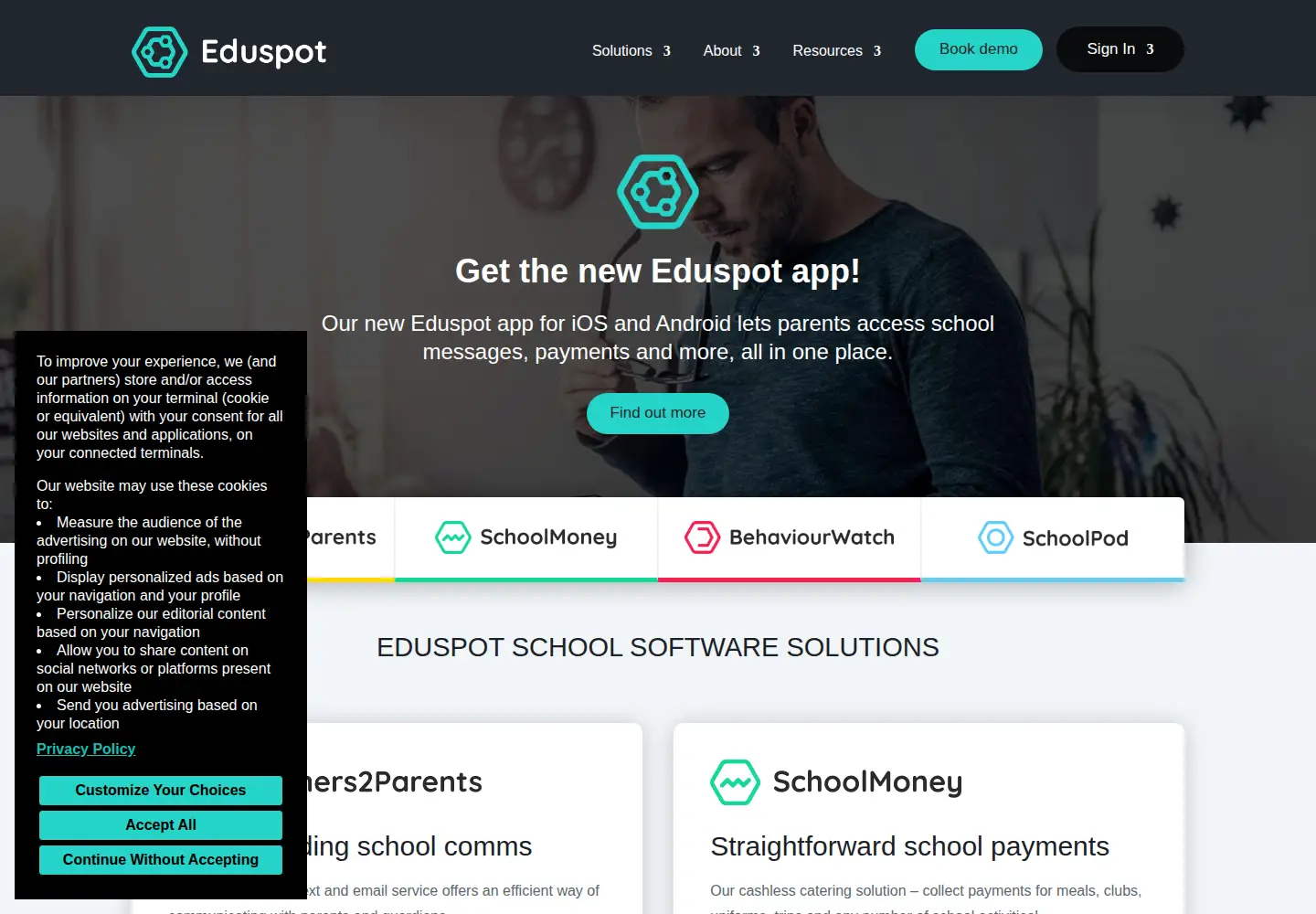 Screenshot of eduspot.co.uk