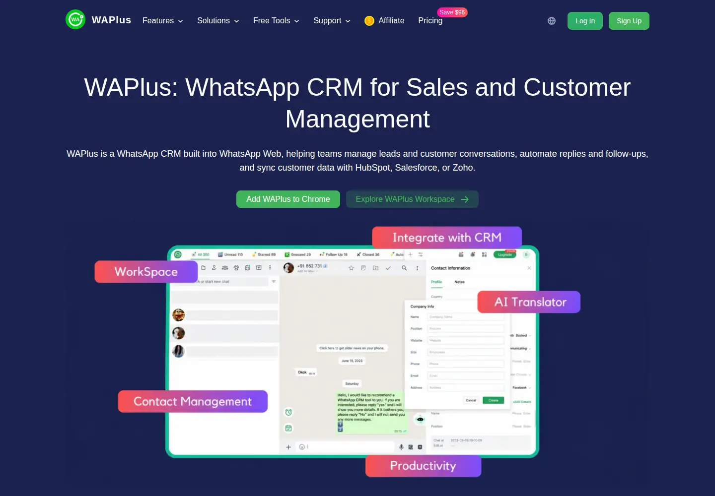 Screenshot of waplus.io
