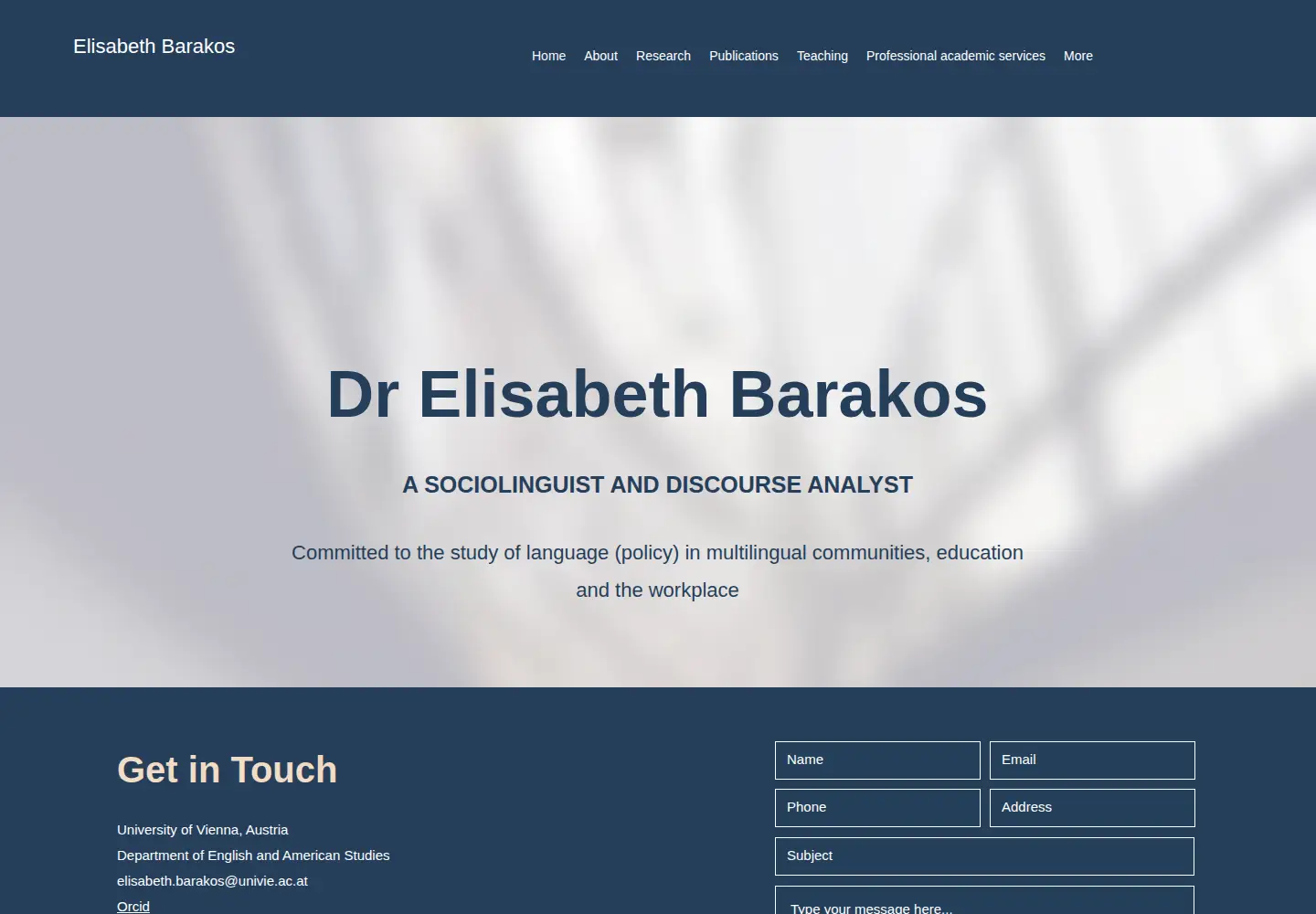 Screenshot of elisabethbarakos.com