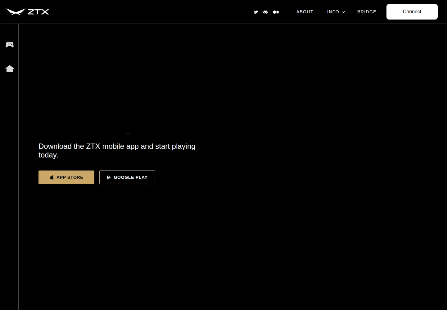 Captured homepage of ztx.io in the current scan
