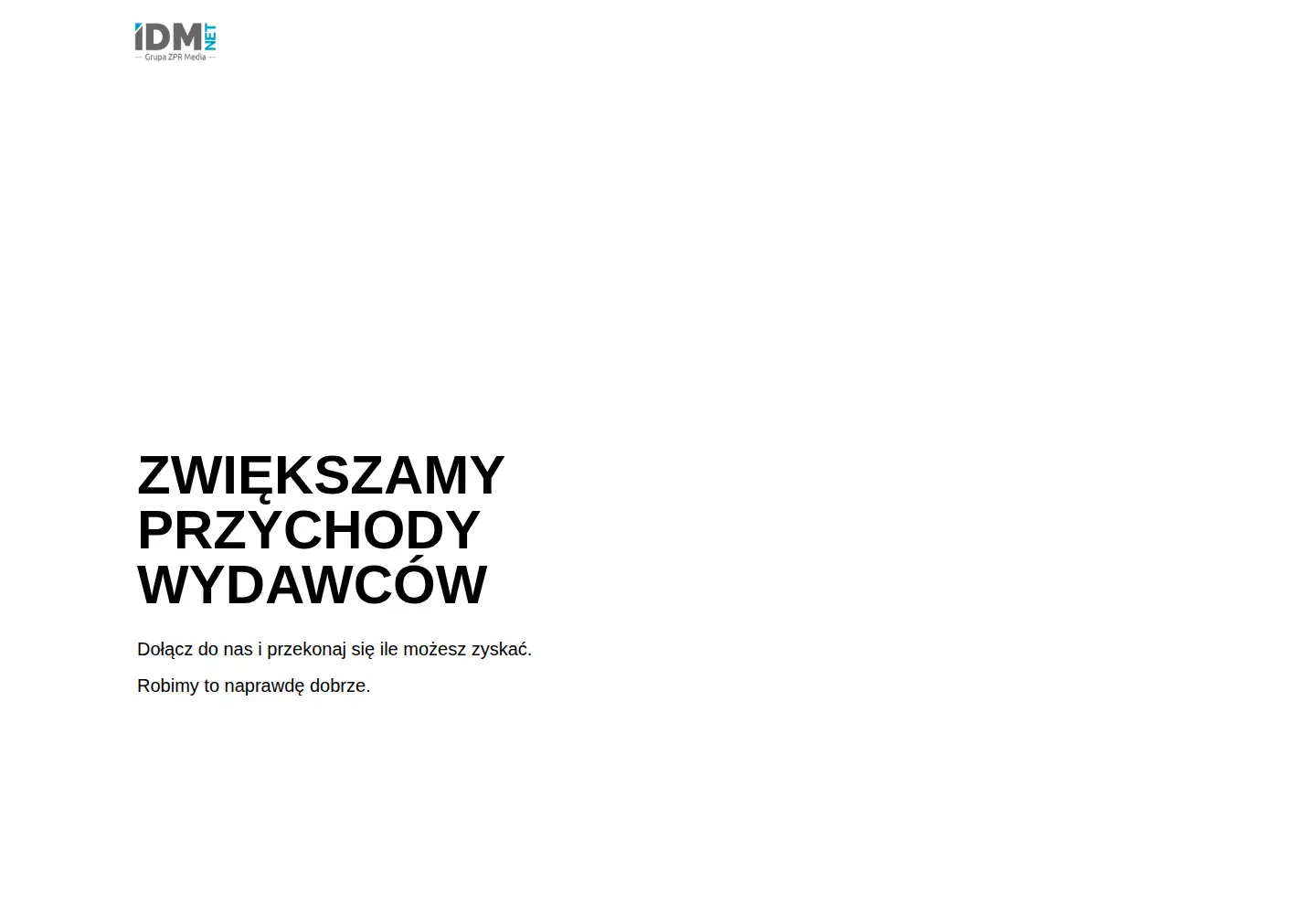 Captured homepage of idmnet.pl in the current scan