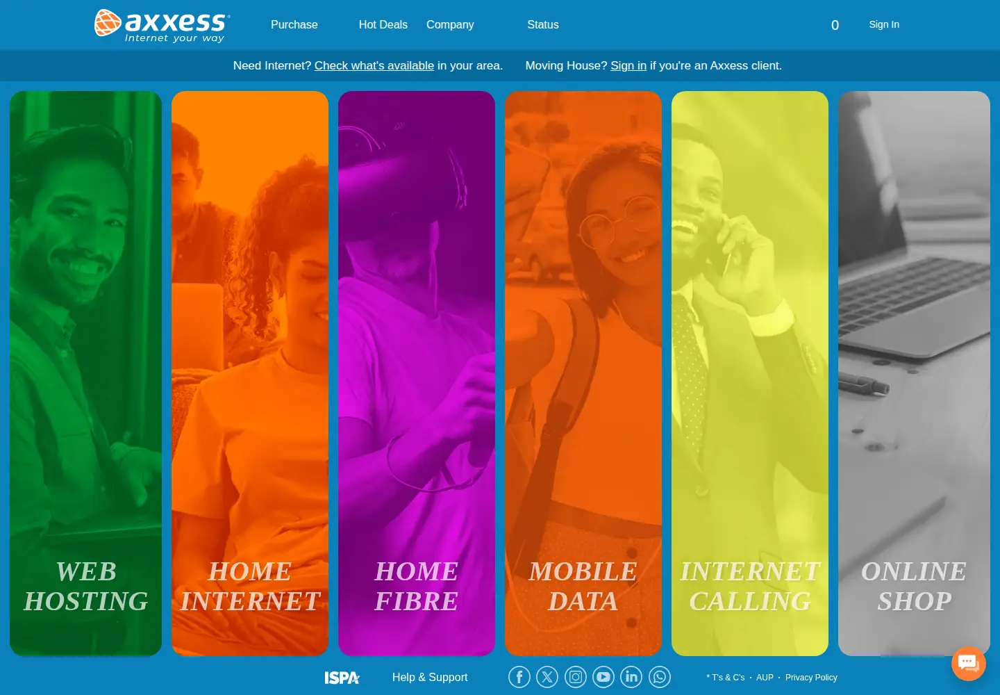 Screenshot of axxess.co.za