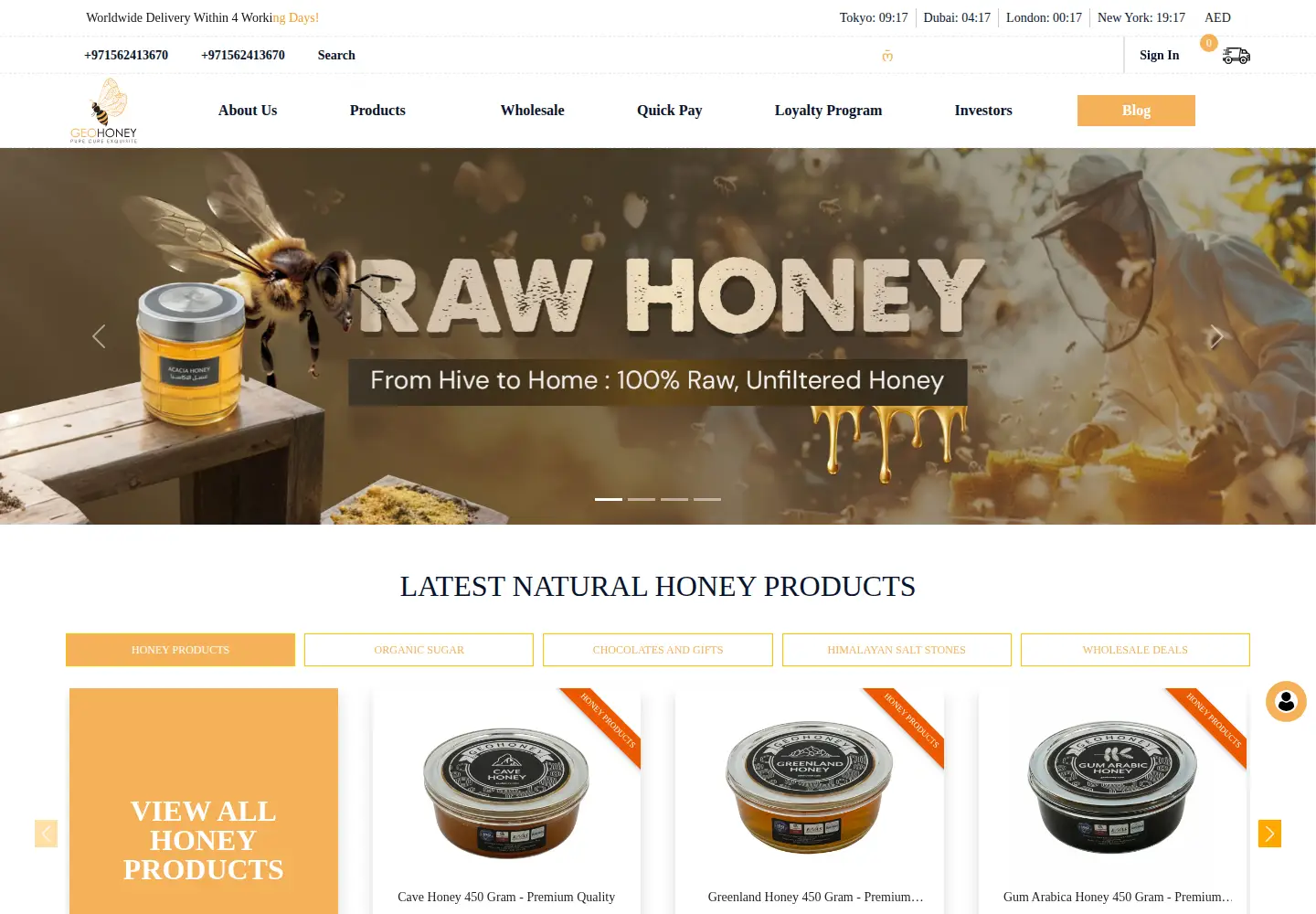 Screenshot of geohoney.com