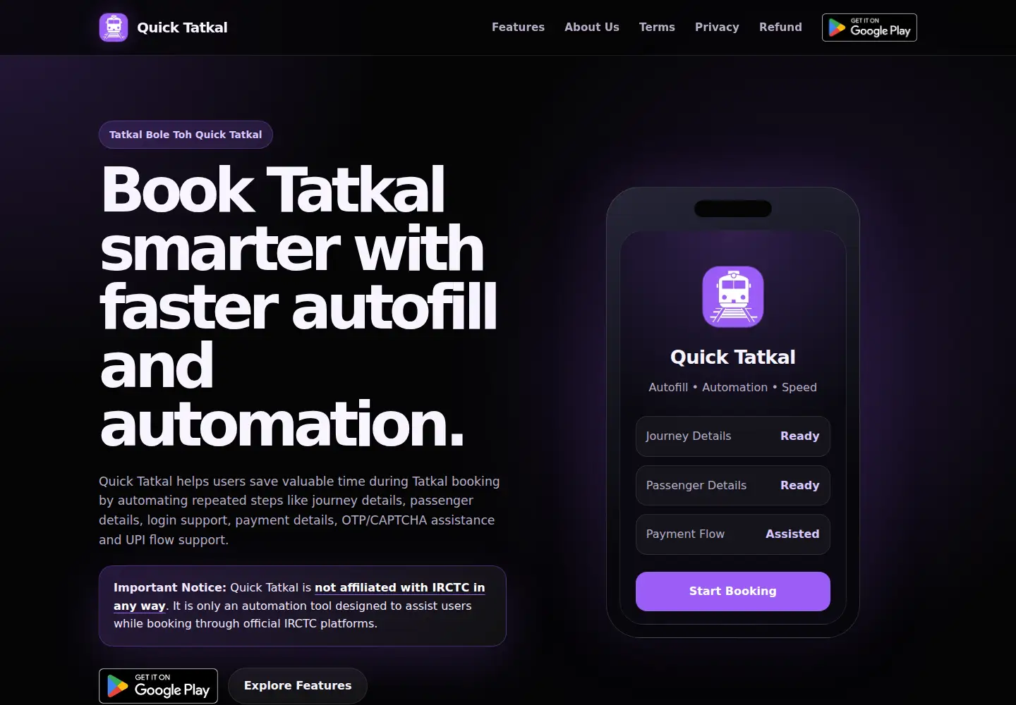 Screenshot of quicktatkal.com