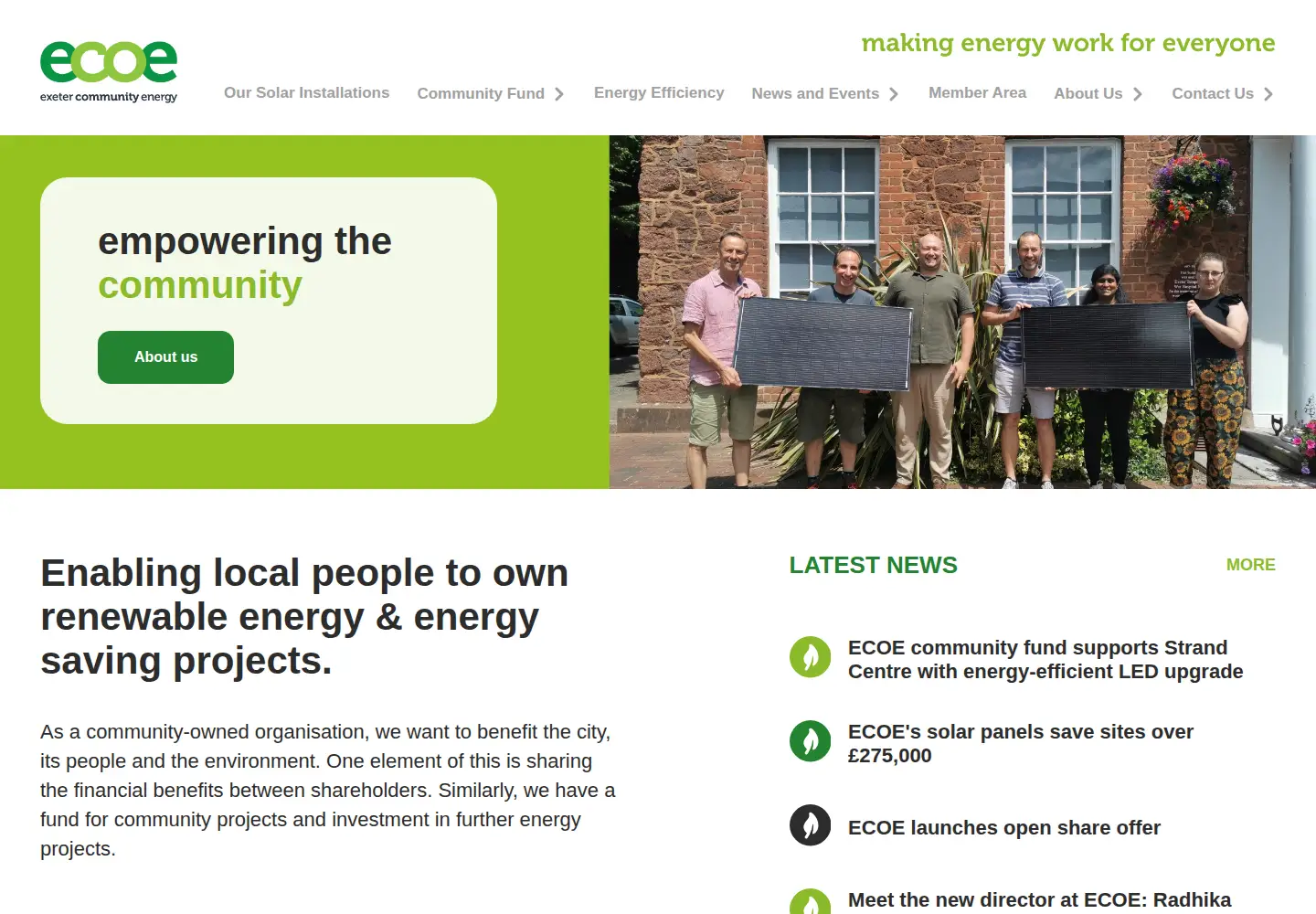 Screenshot of ecoe.org.uk