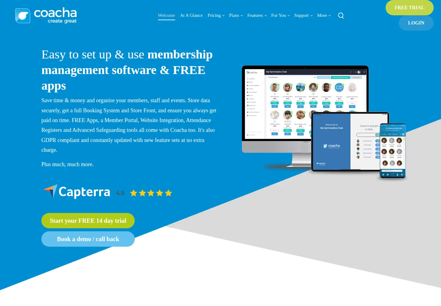 Screenshot of coacha.co.uk