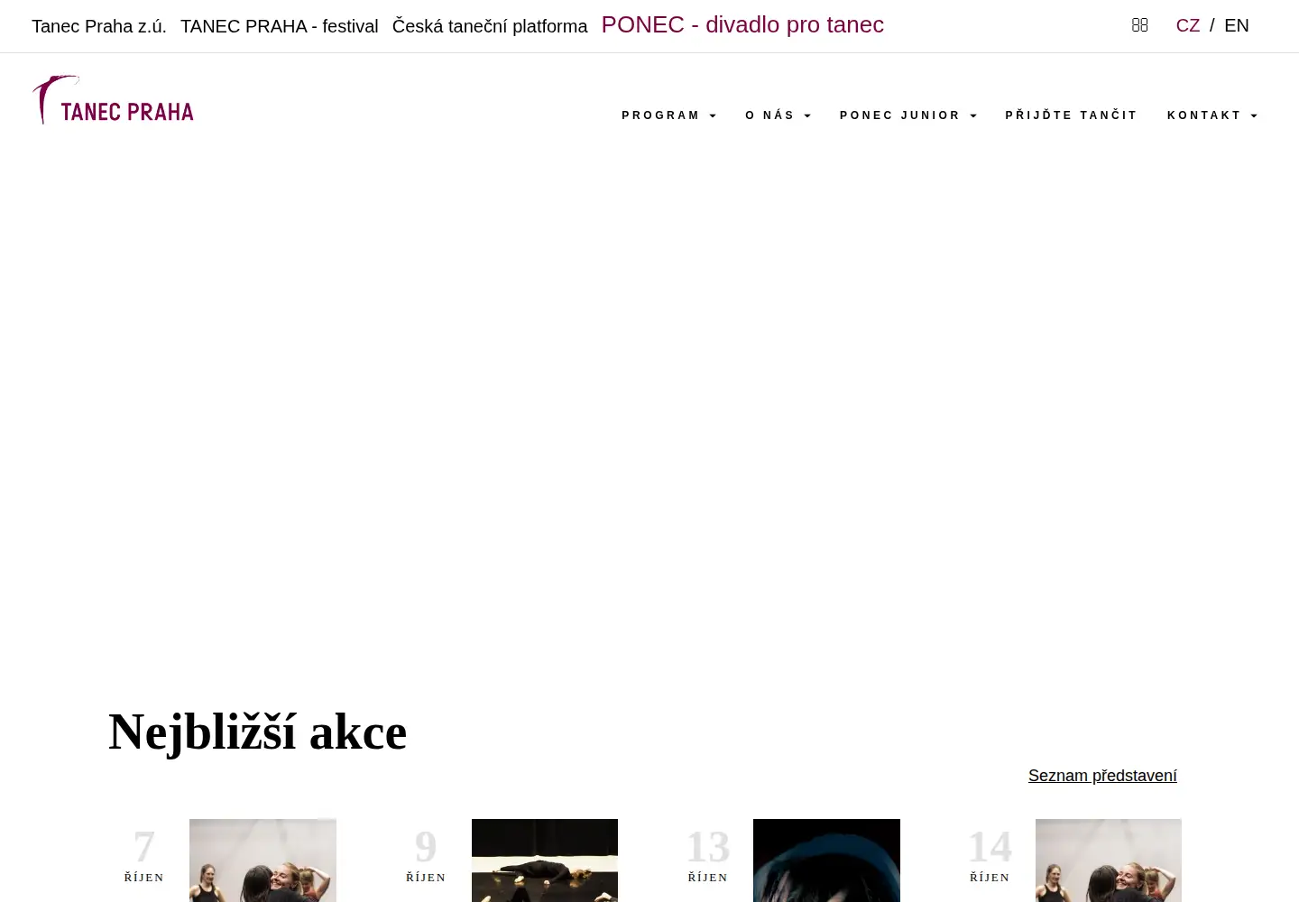 Screenshot of divadloponec.cz