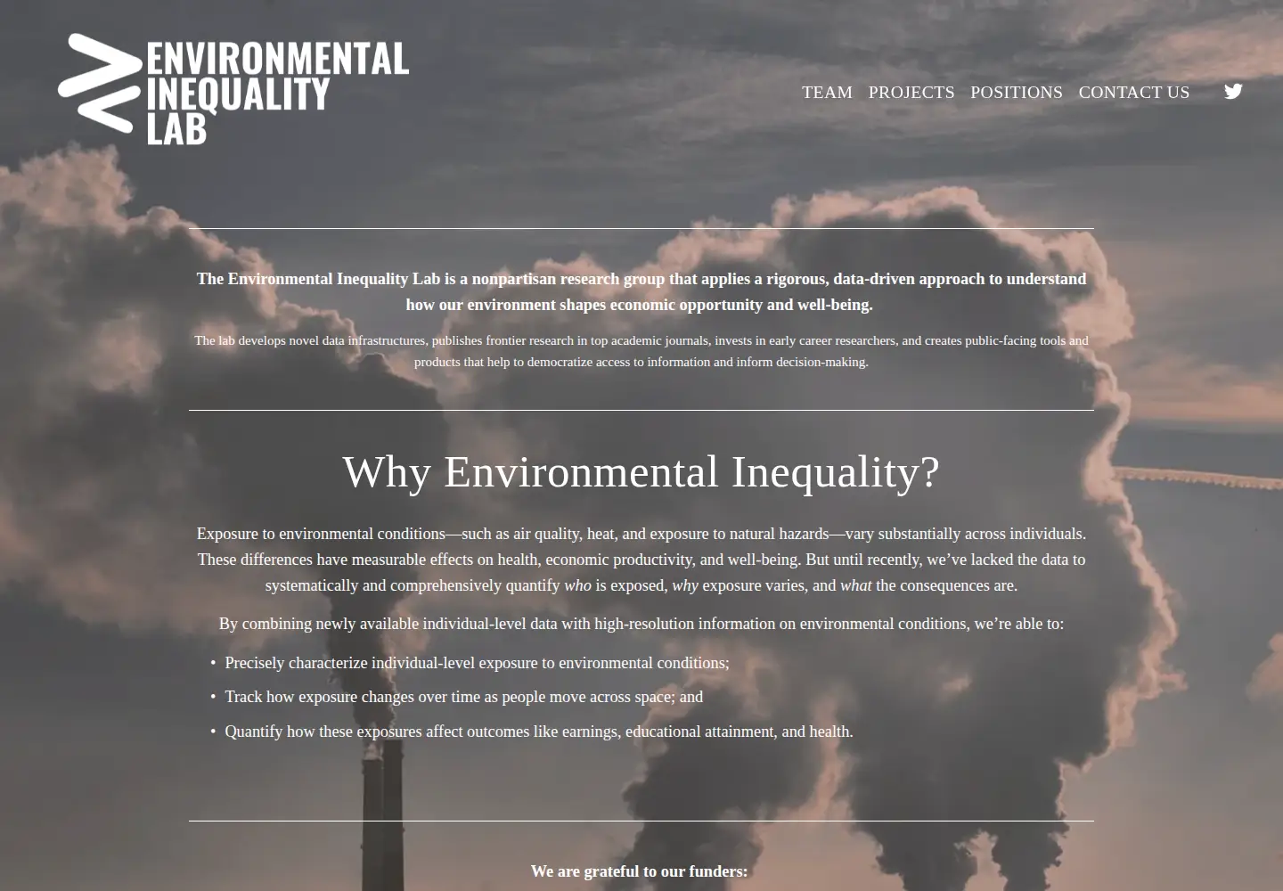 Screenshot of environmental-inequality-lab.org