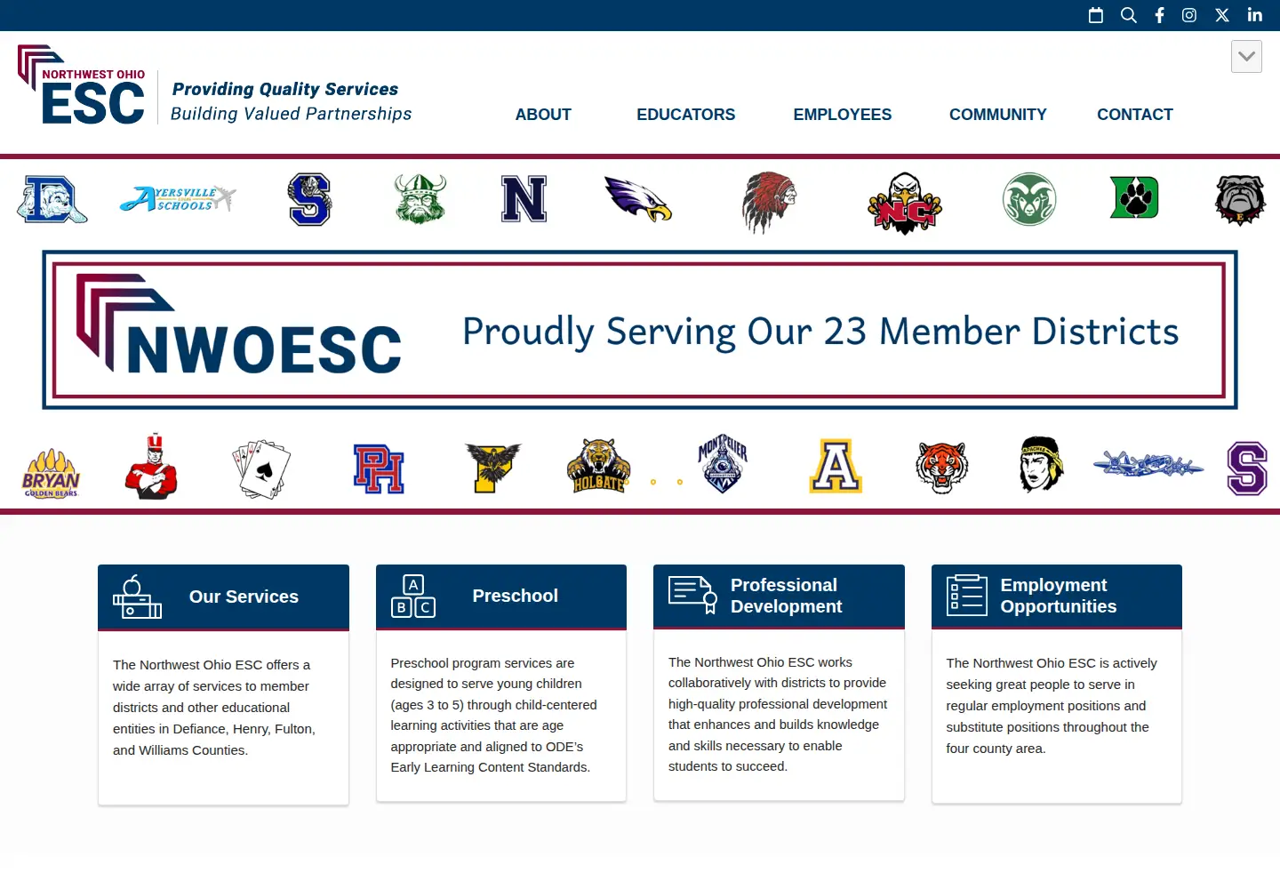 Screenshot of nwoesc.org