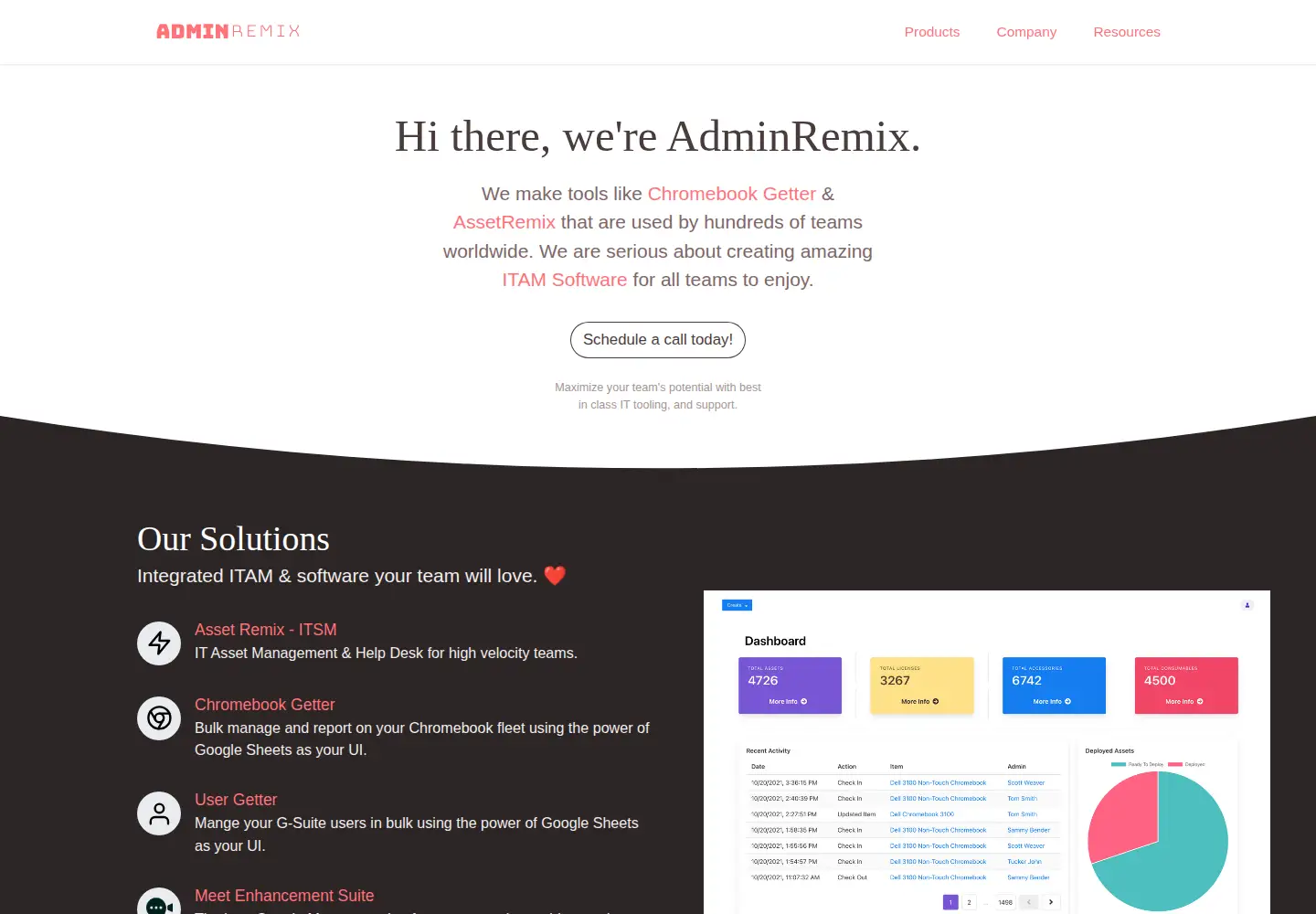 Screenshot of adminremix.com