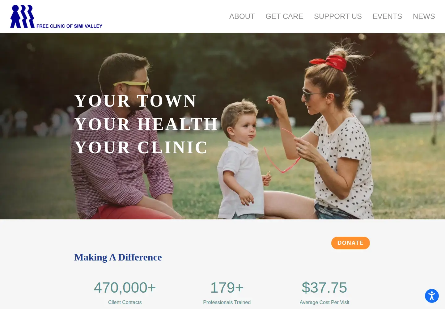 Screenshot of freeclinicsv.com