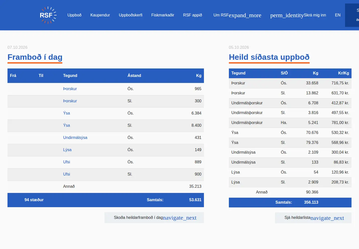 Screenshot of rsf.is