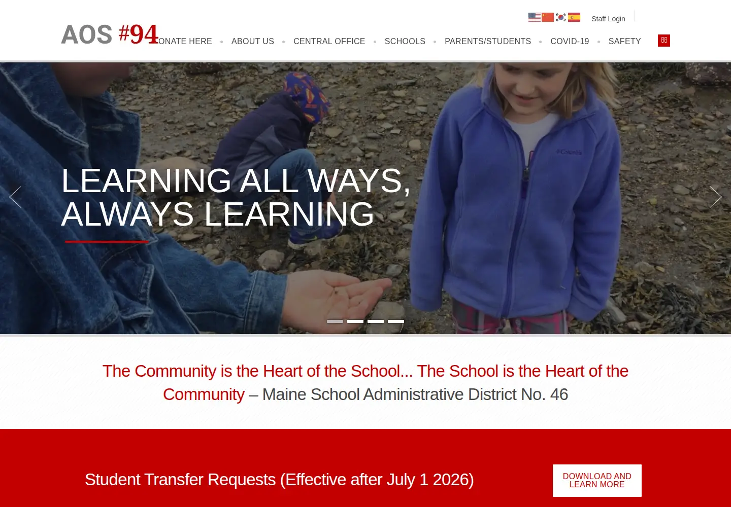 Screenshot of aos94.org