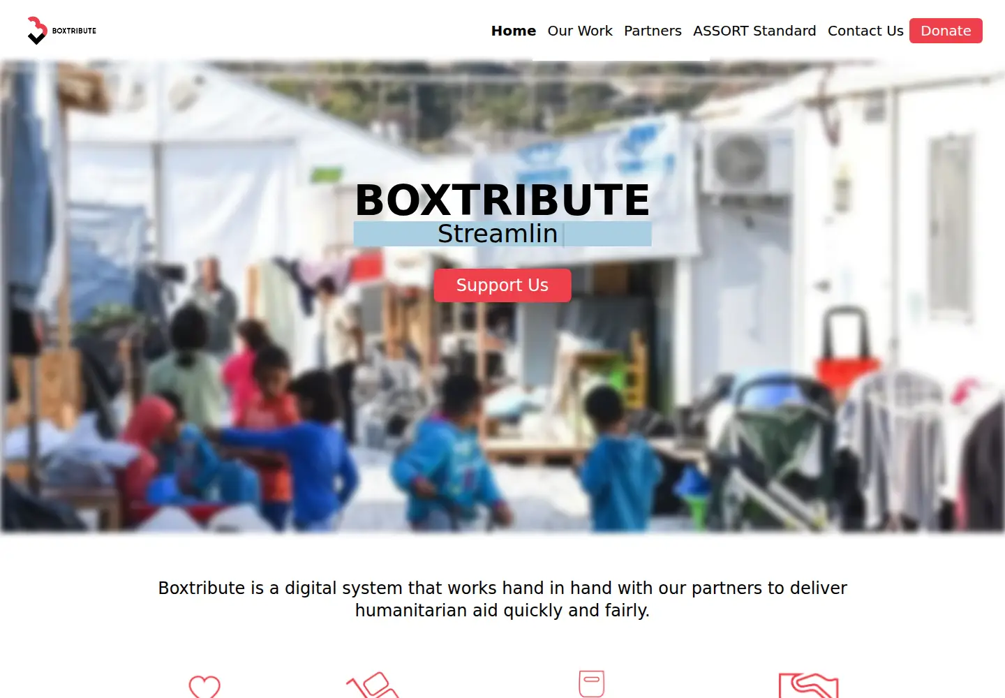 Captured homepage of boxtribute.org in the current scan