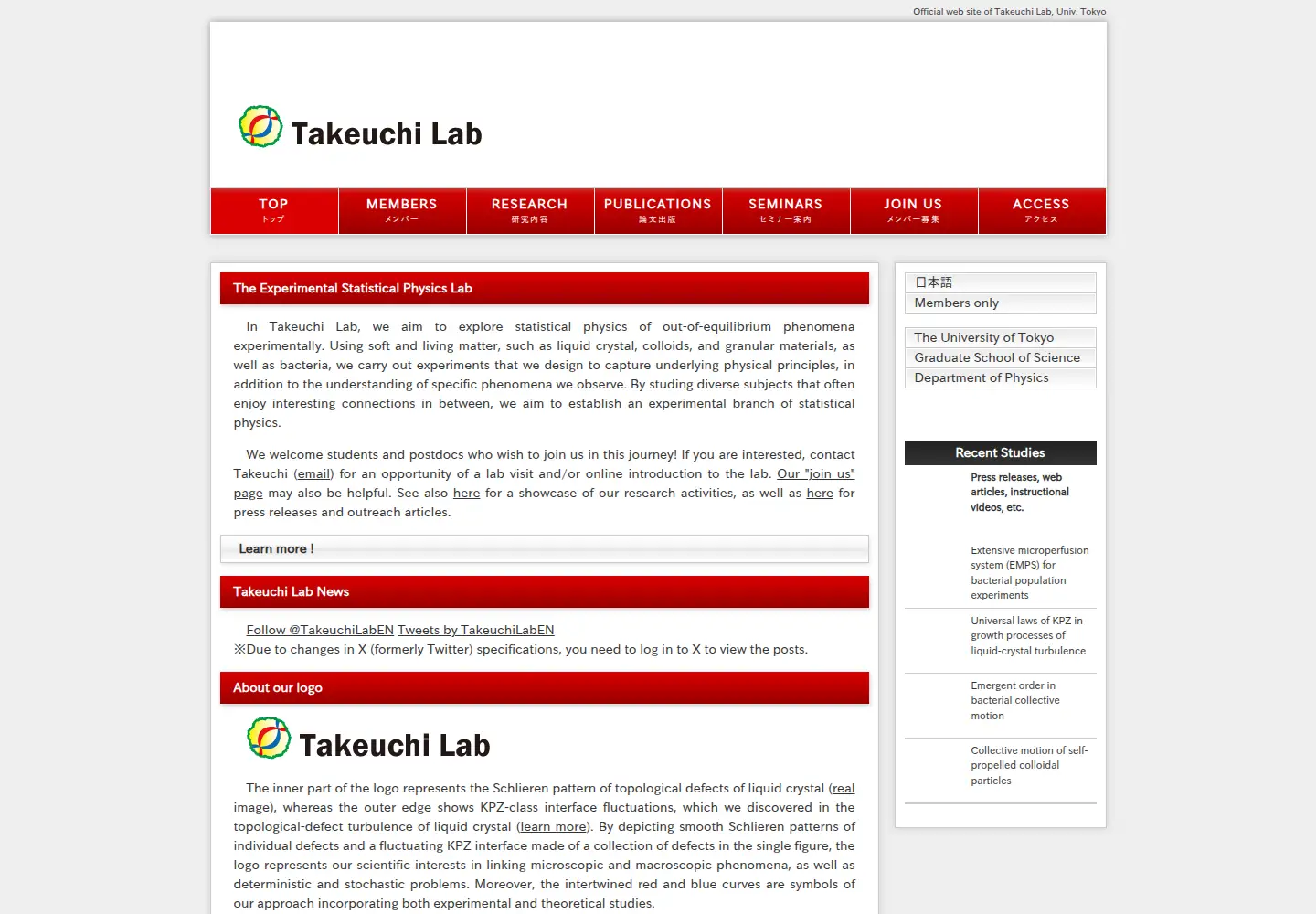 Captured homepage of kaztake.org in the current scan