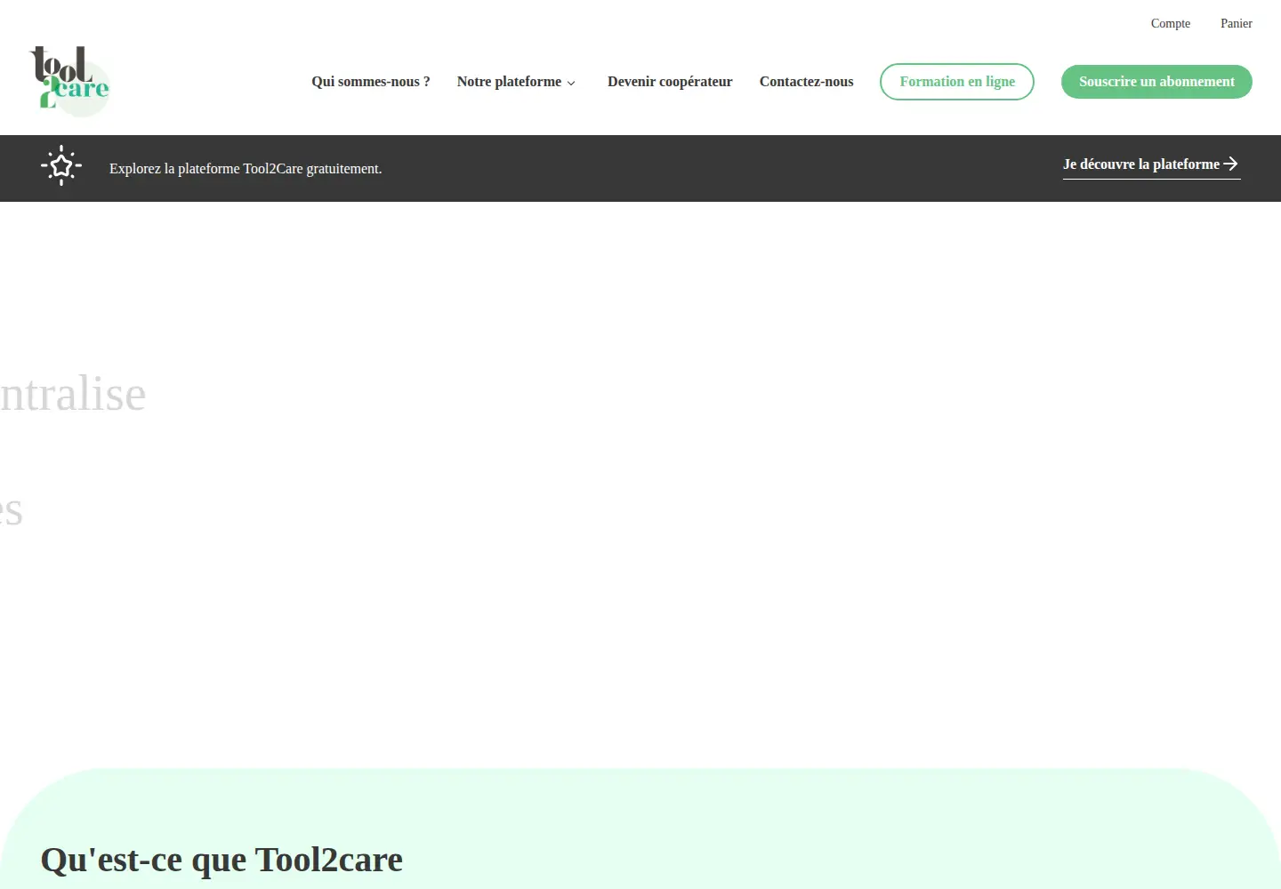 Screenshot of tool2care.org
