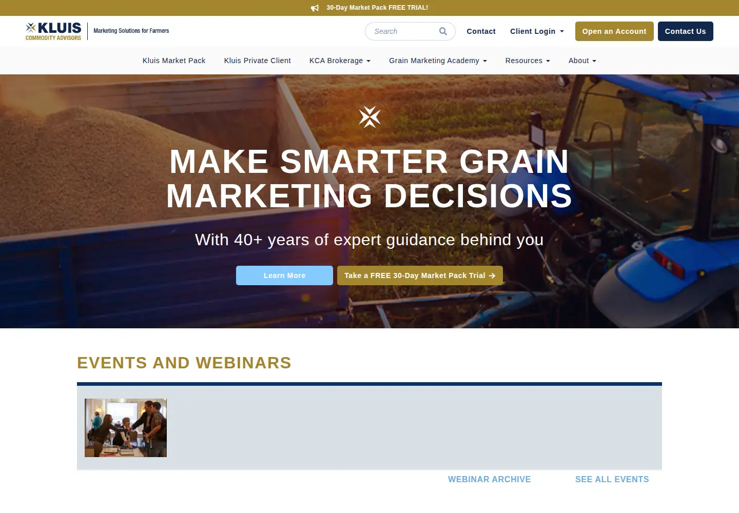 Screenshot of kluiscommodities.com