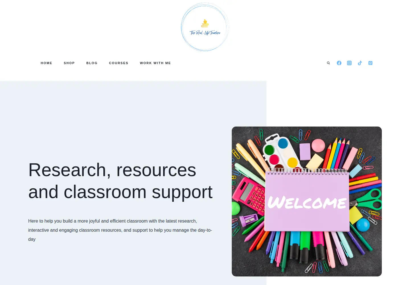 Screenshot of thereallifeteacher.com