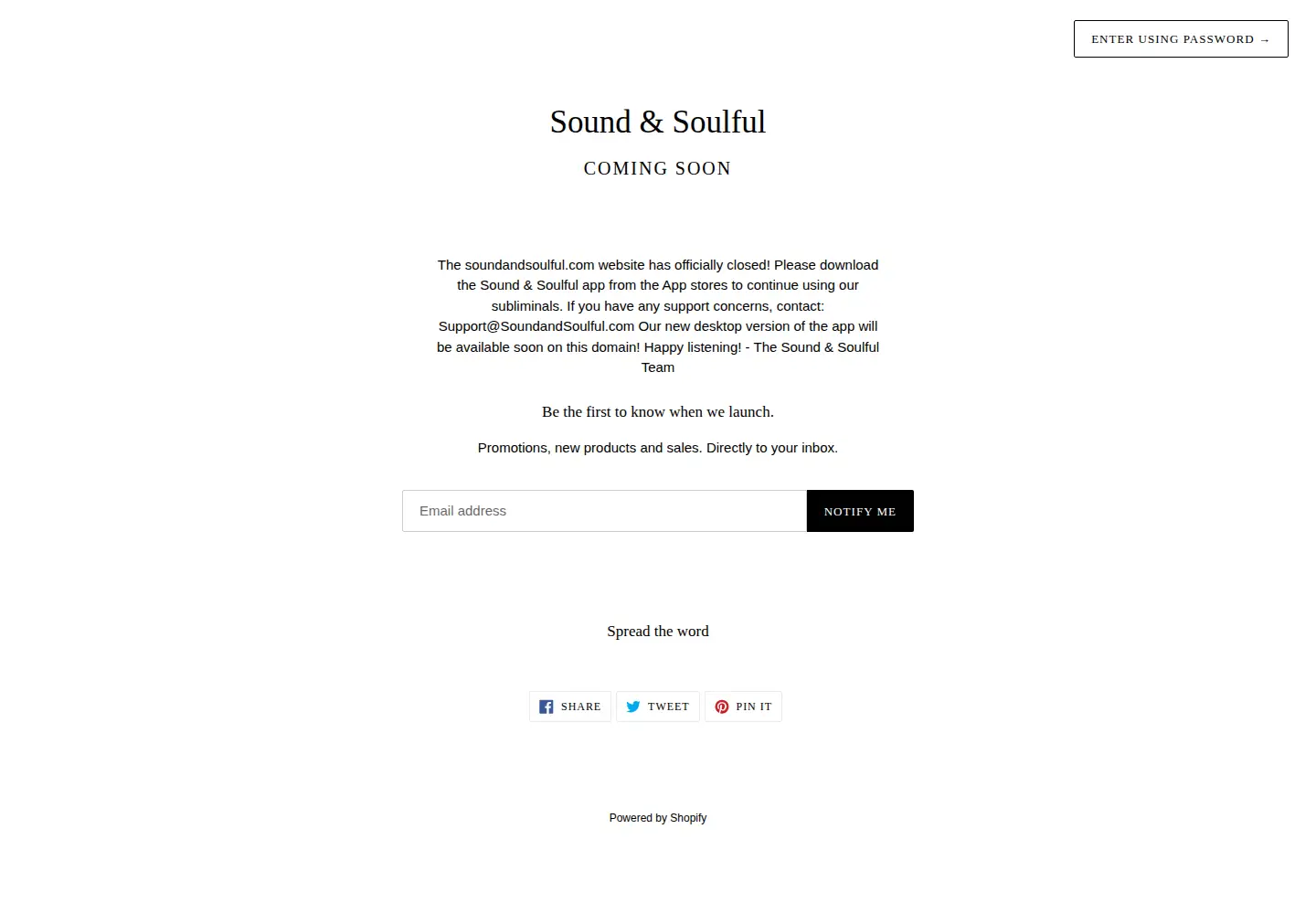 Screenshot of soundandsoulful.com
