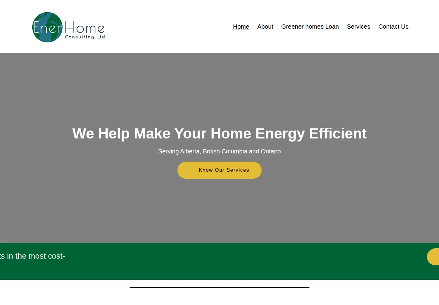 Screenshot of enerhomeconsulting.ca