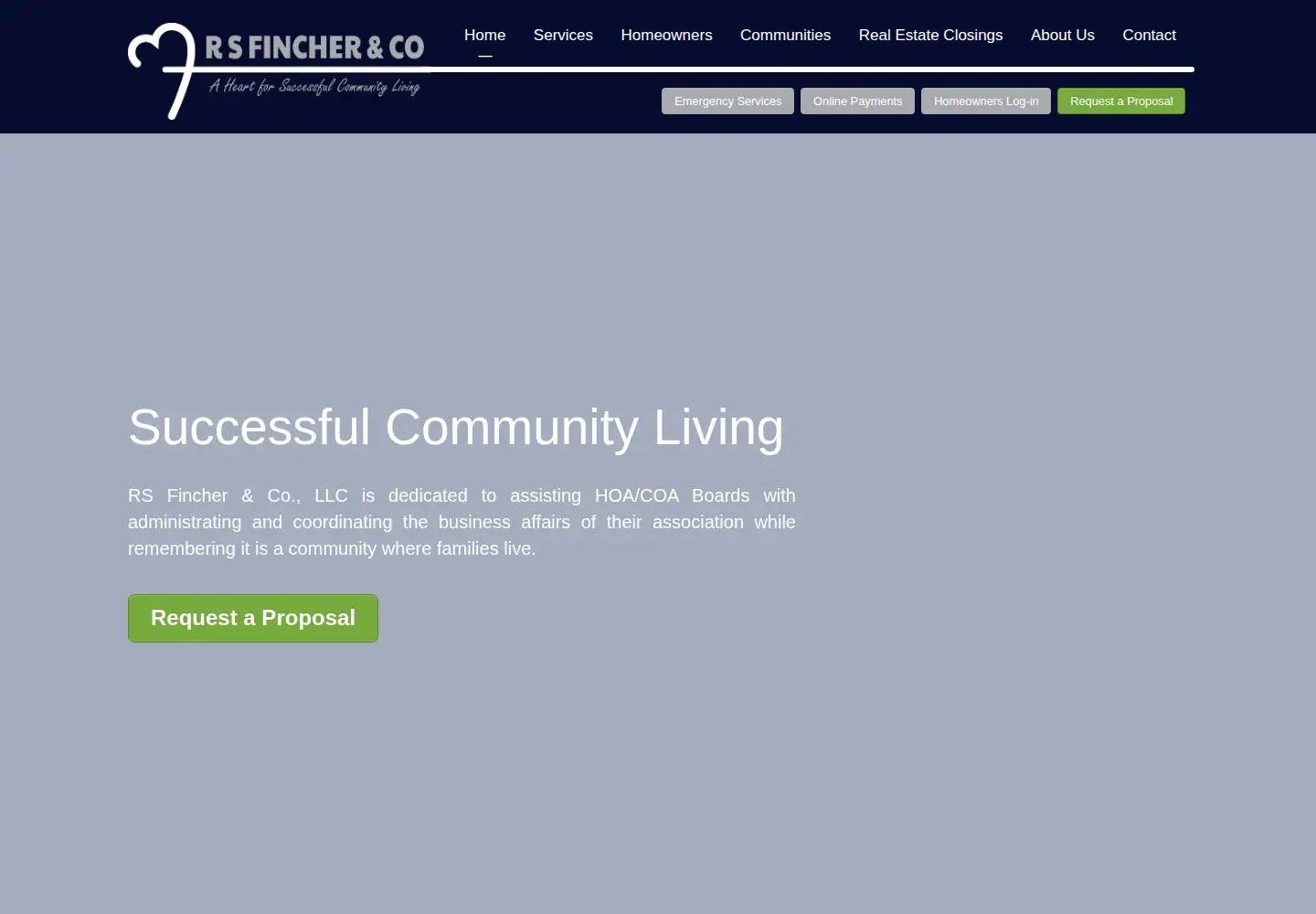 Captured homepage of rsfincher.com in the current scan