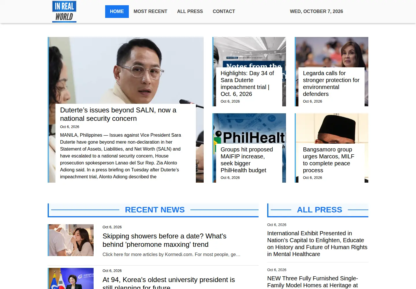 Screenshot of inrealworld.com