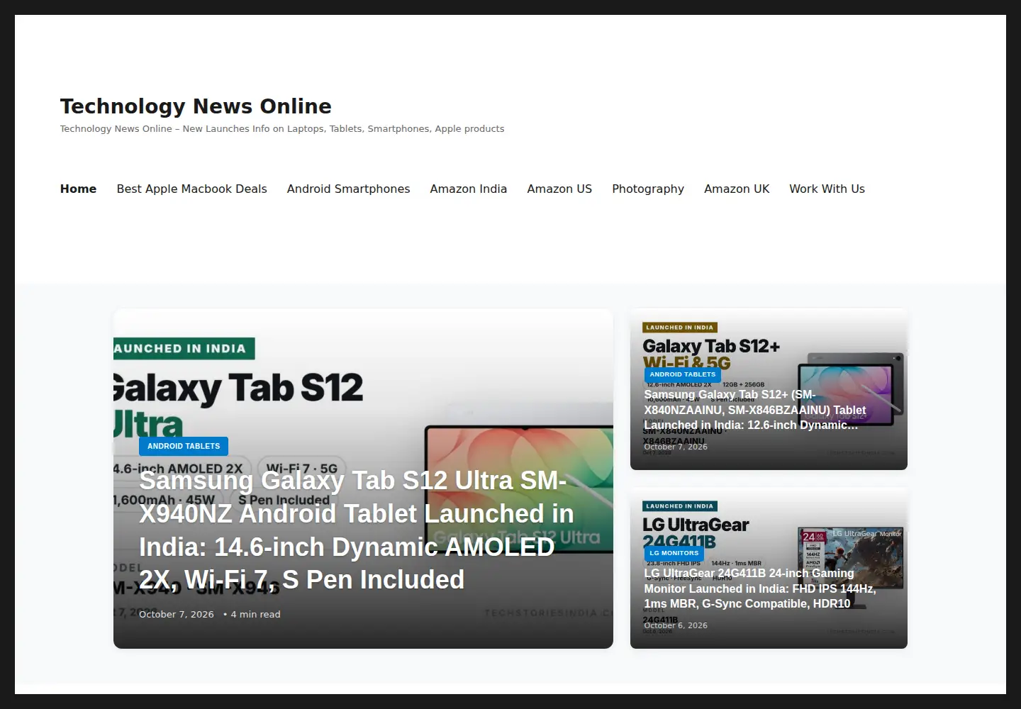 Screenshot of techstoriesindia.com
