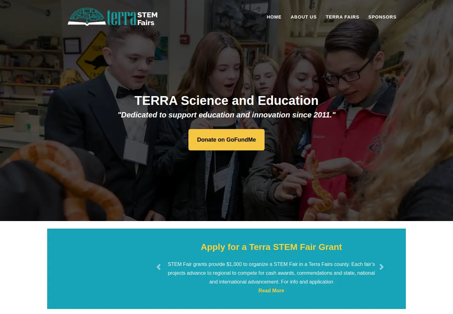 Captured homepage of terrafairs.org in the current scan
